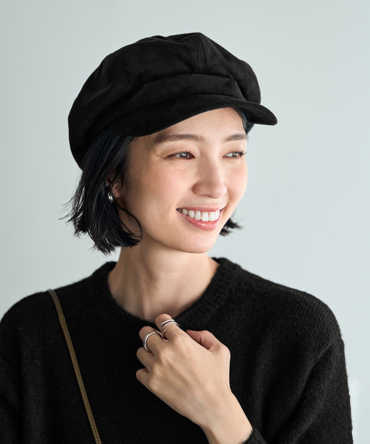 STYLE DELI「フェイクスエードキャスケット」|キャップ・キャスケット|ブラック