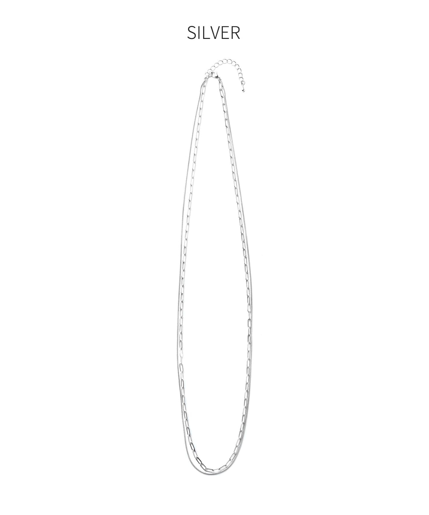 STYLE DELI「クリップチェーン70cm２連ロングネックレス」|ネックレス|
