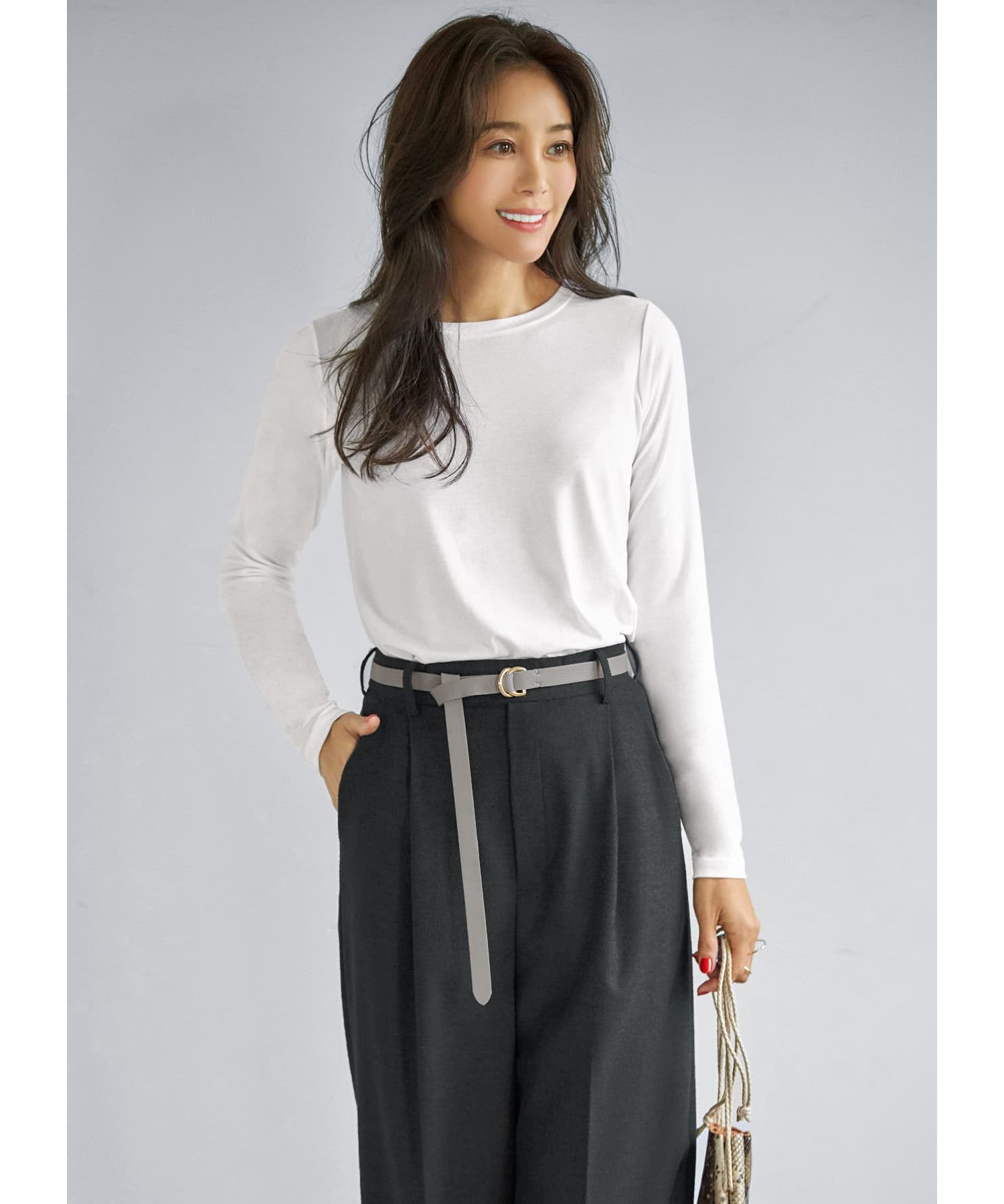 STYLE DELI「結ぶロングレザーベルト20mm／GD金具」|ベルト|