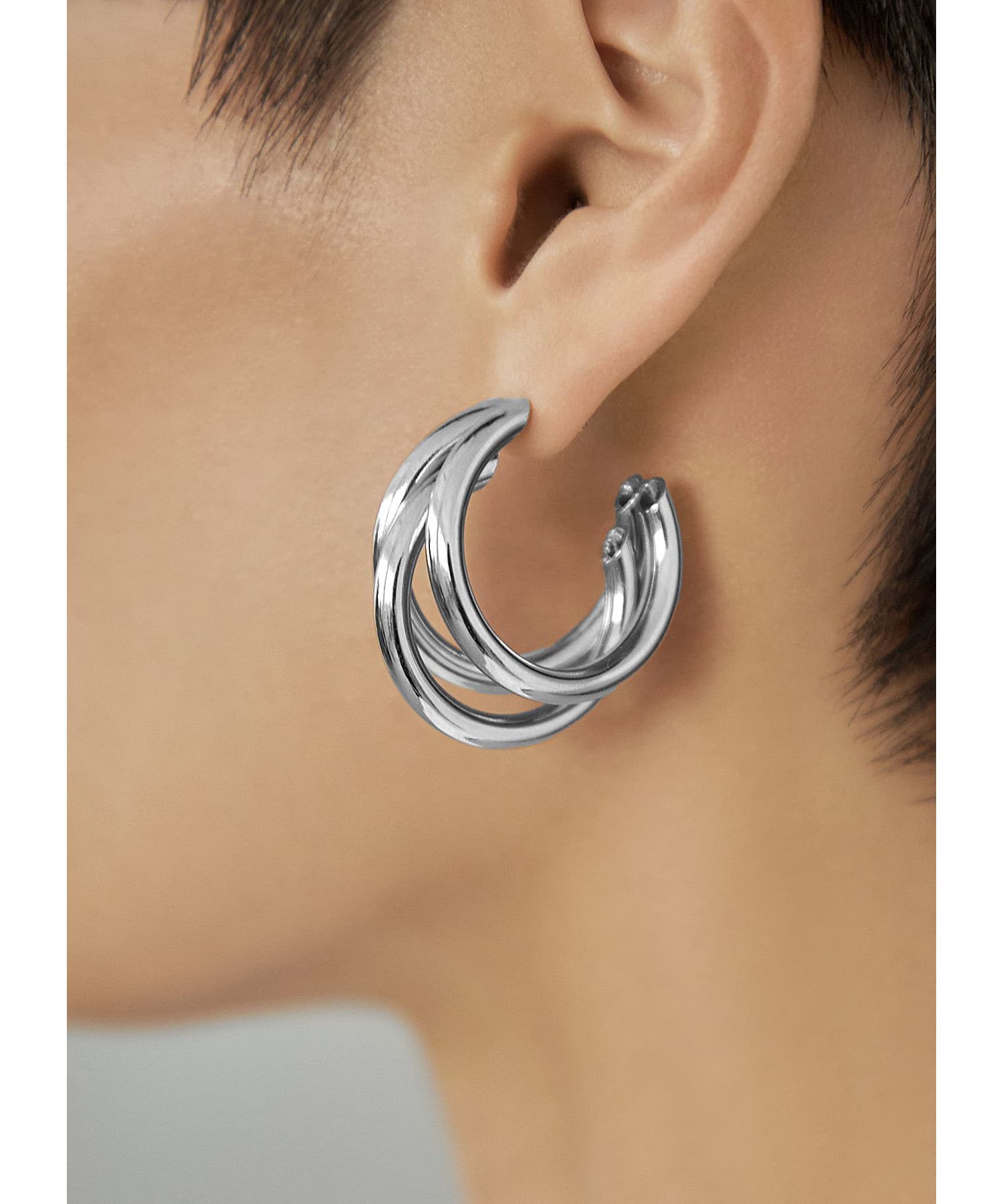 STYLE DELI「トリプルリングフープピアス」|ピアス|