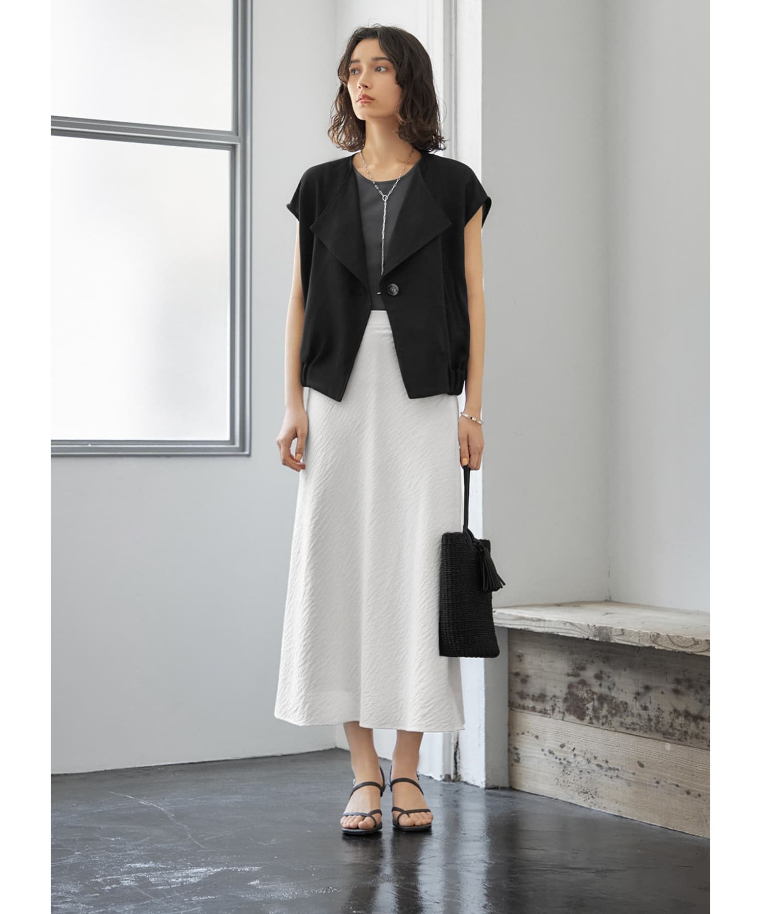 STYLE DELI「シボ感しなやかナローAラインスカート」|スカート|