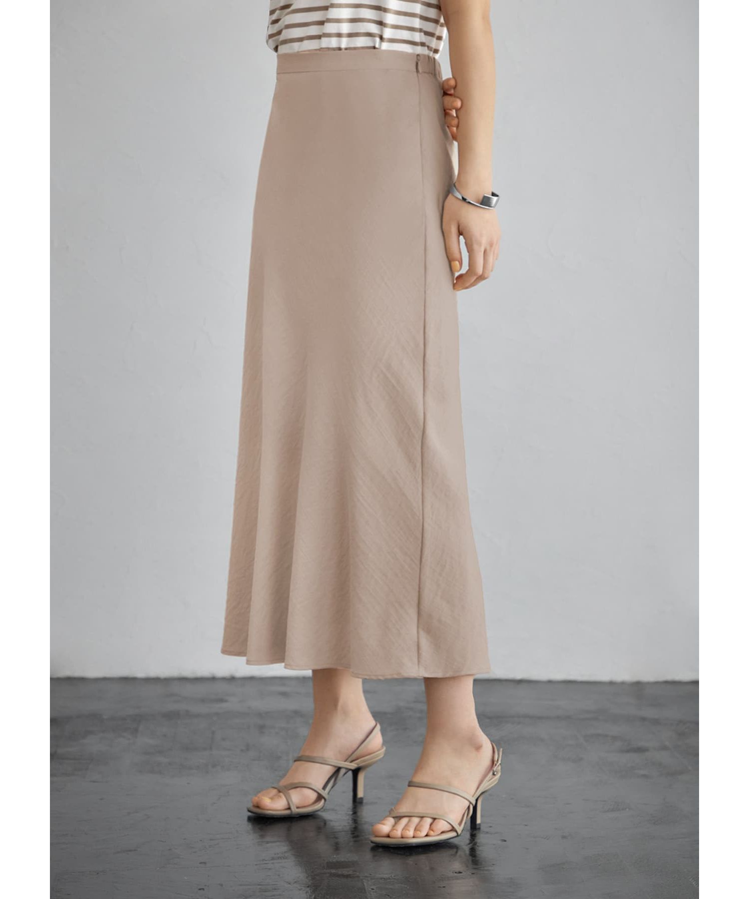 STYLE DELI「シボ感しなやかナローAラインスカート」|スカート|