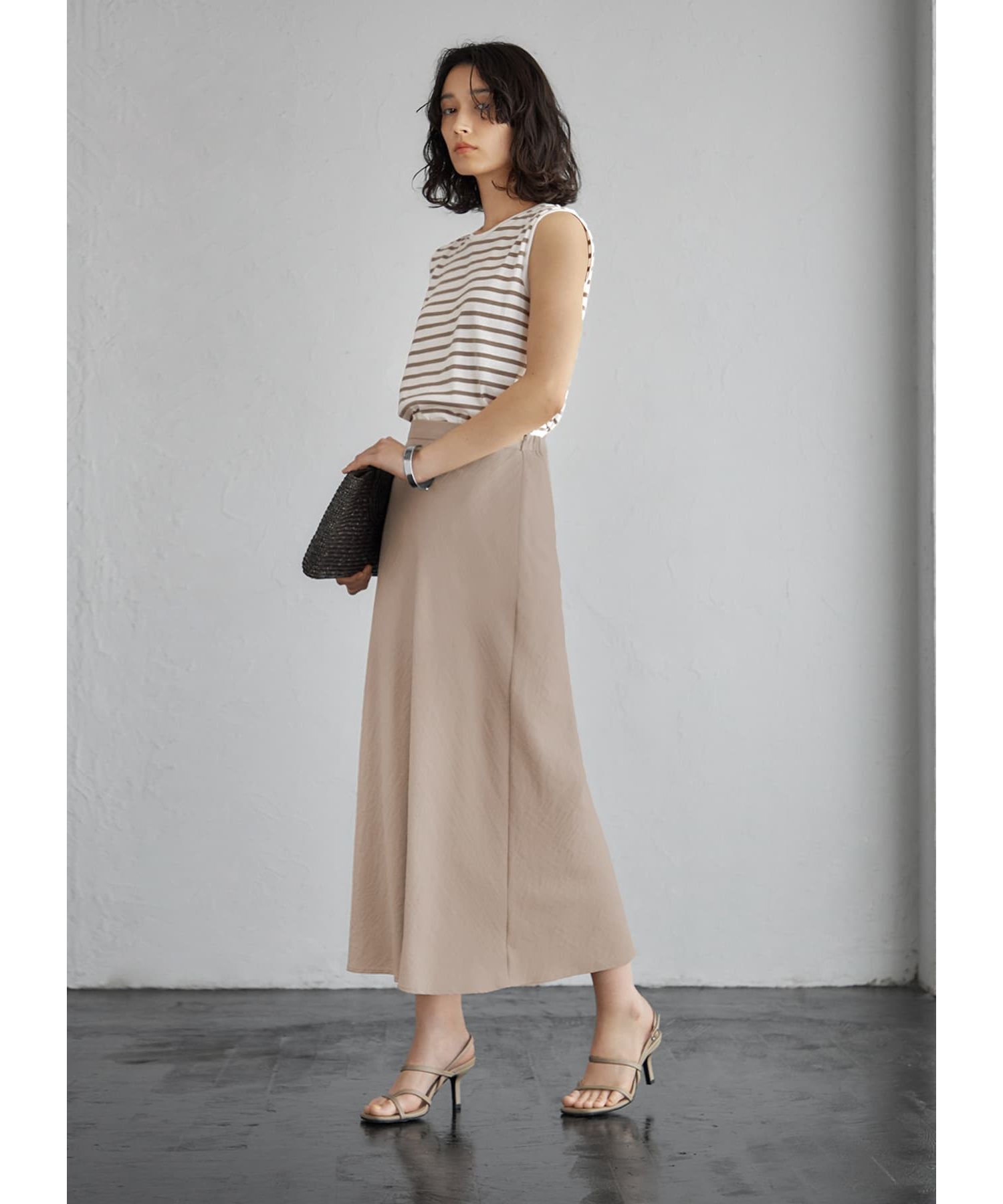 STYLE DELI「シボ感しなやかナローAラインスカート」|スカート|