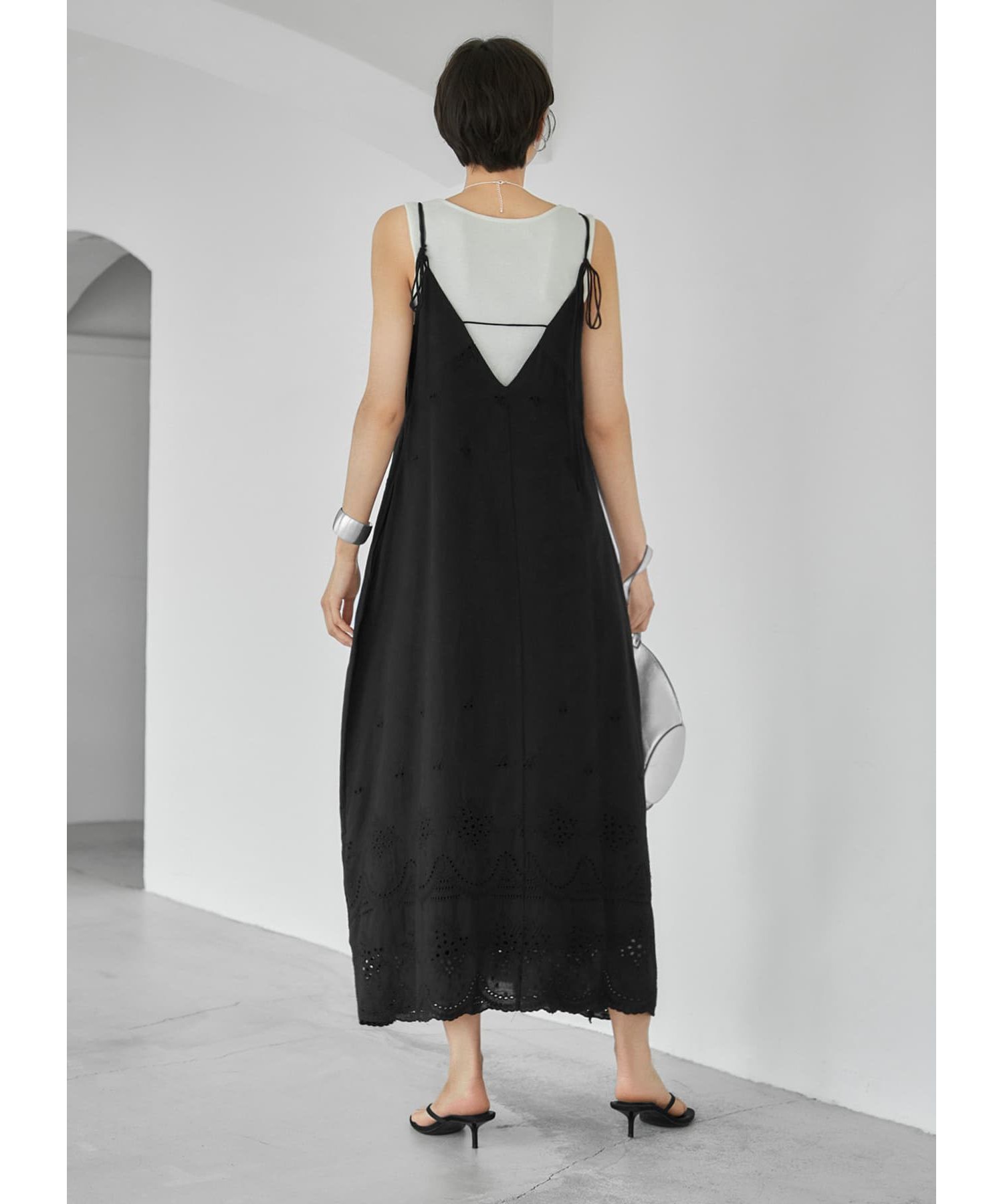 STYLE DELI「コットン刺繍レースキャミワンピース」|ワンピース|