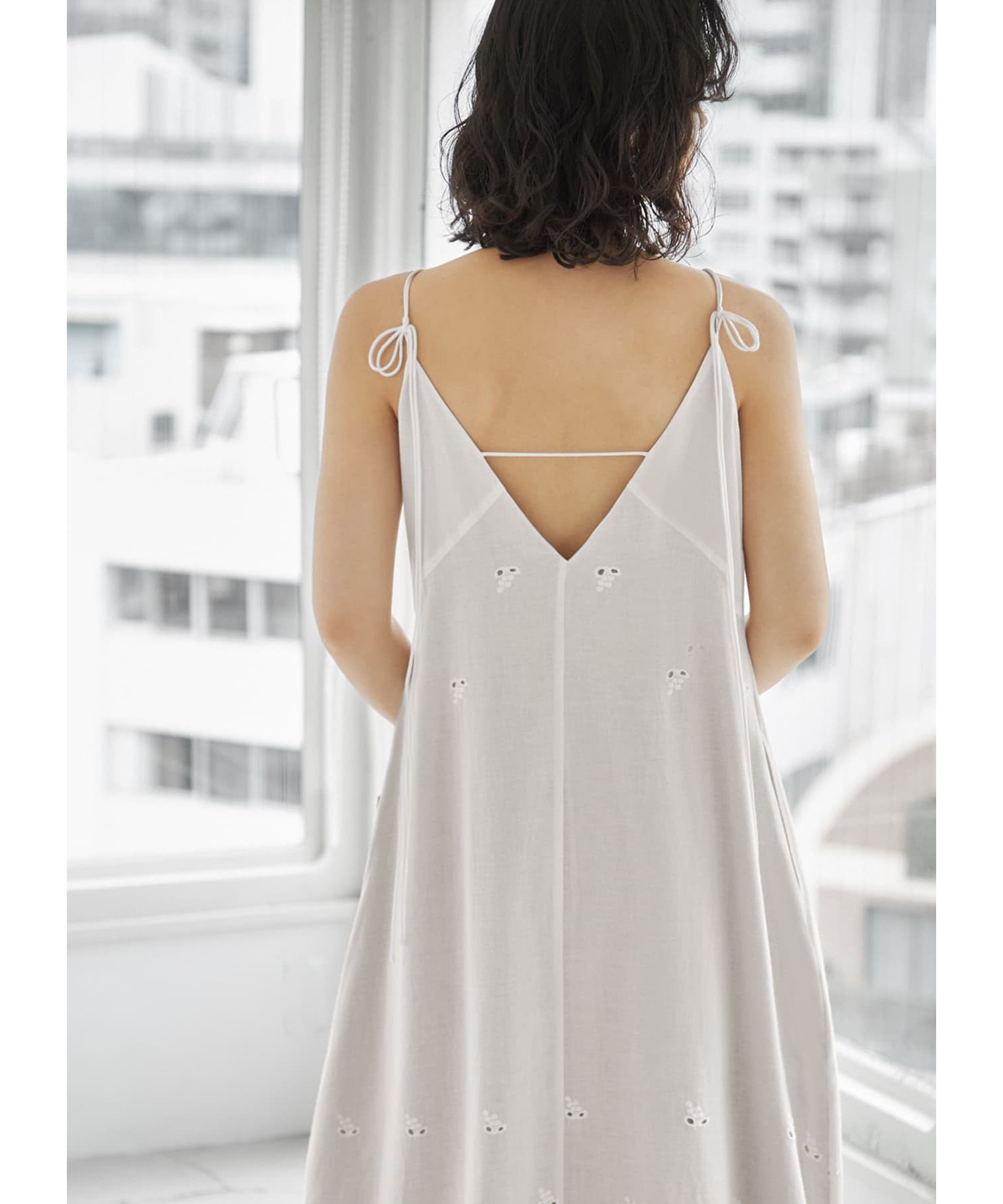 STYLE DELI「コットン刺繍レースキャミワンピース」|ワンピース|