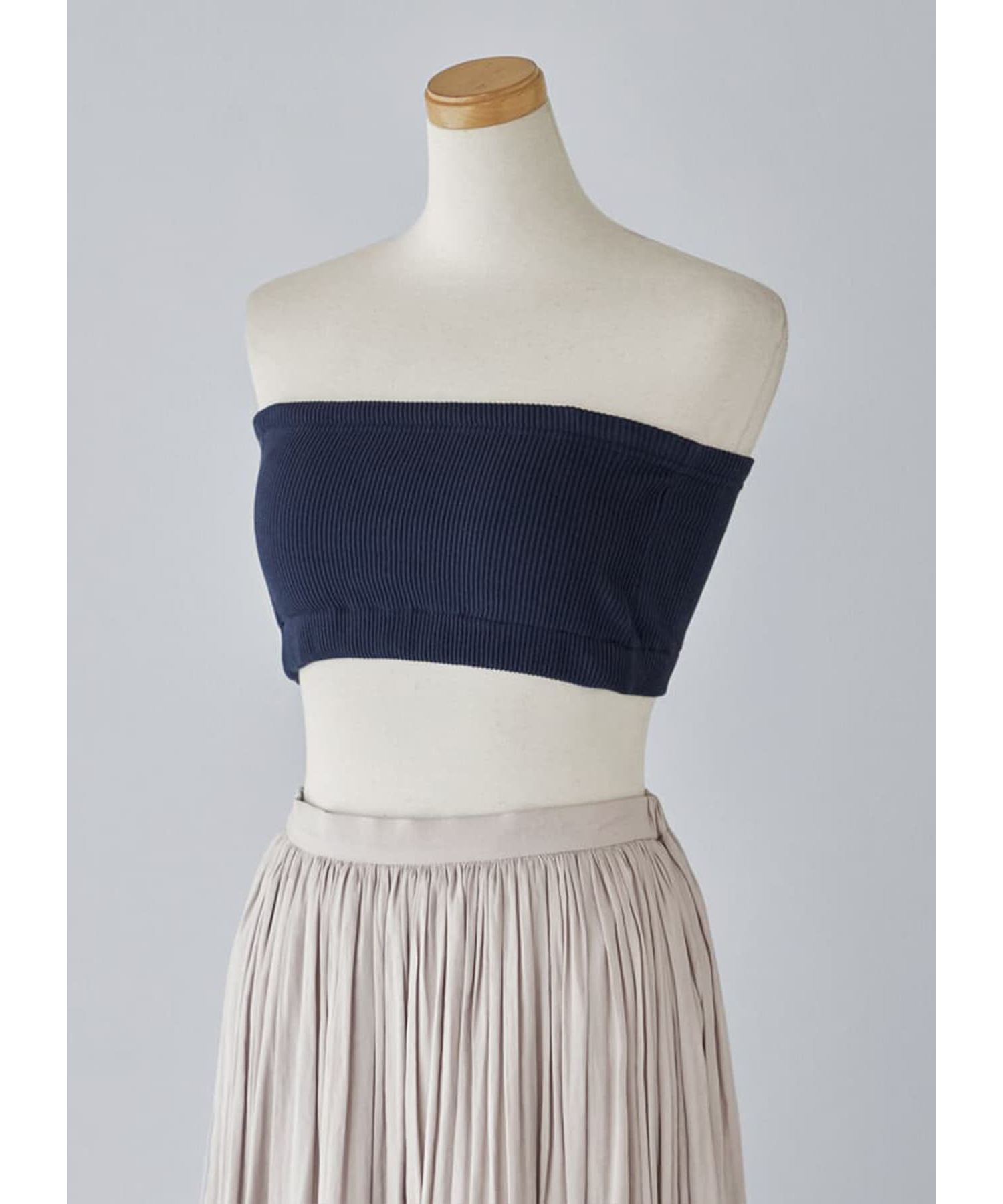 STYLE DELI「ホールドリブチューブトップ」|インナー|ネイビー