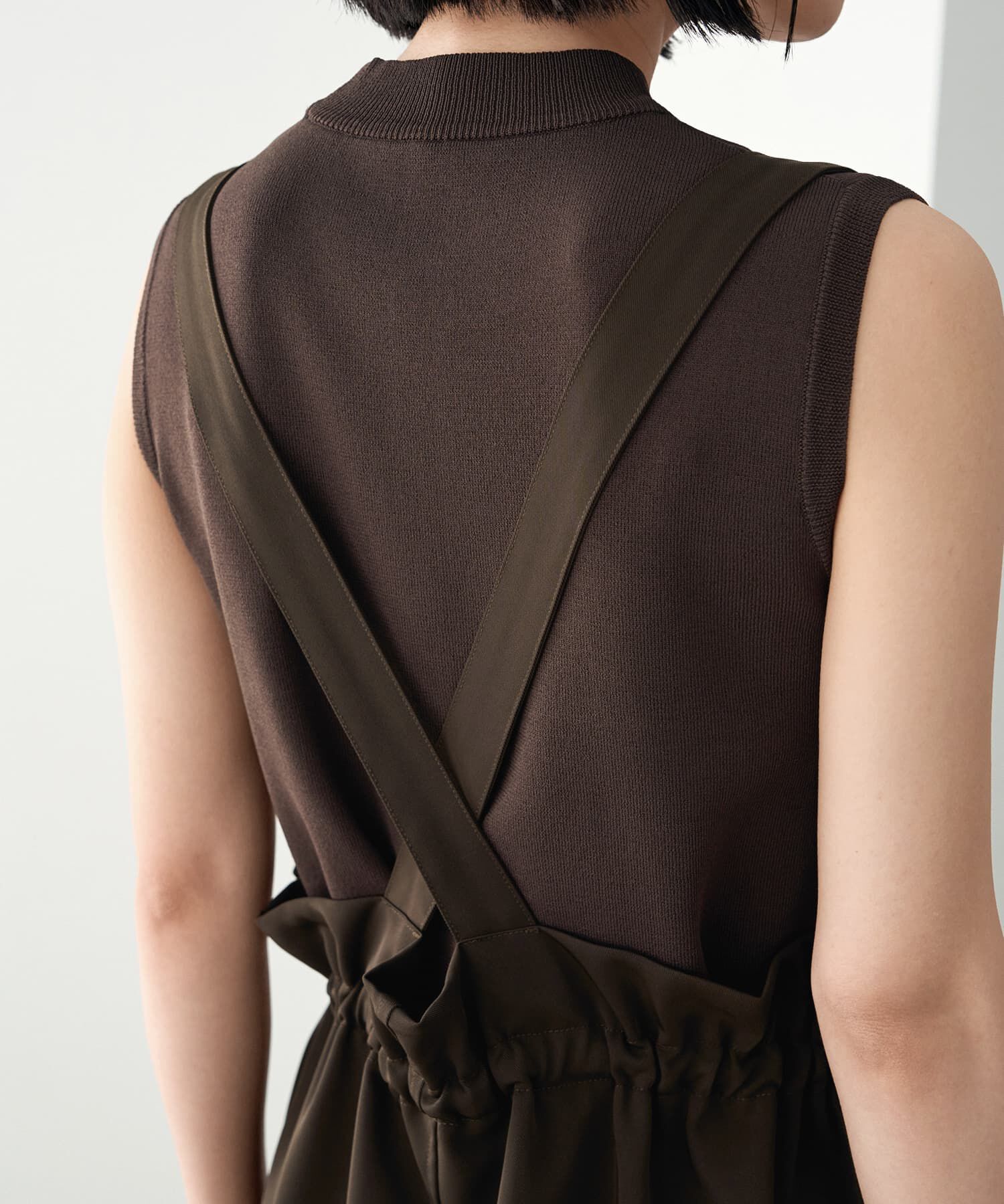 STYLE DELI「ウエストギャザーゴムジャンパースカート」|スカート|