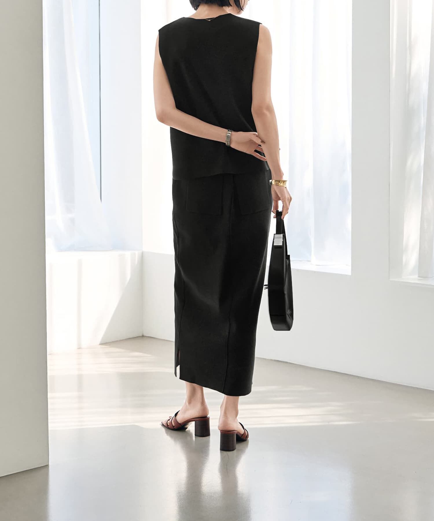 STYLE DELI「【LUXE】シャリ感ソウバリニットスカート」|タイト|