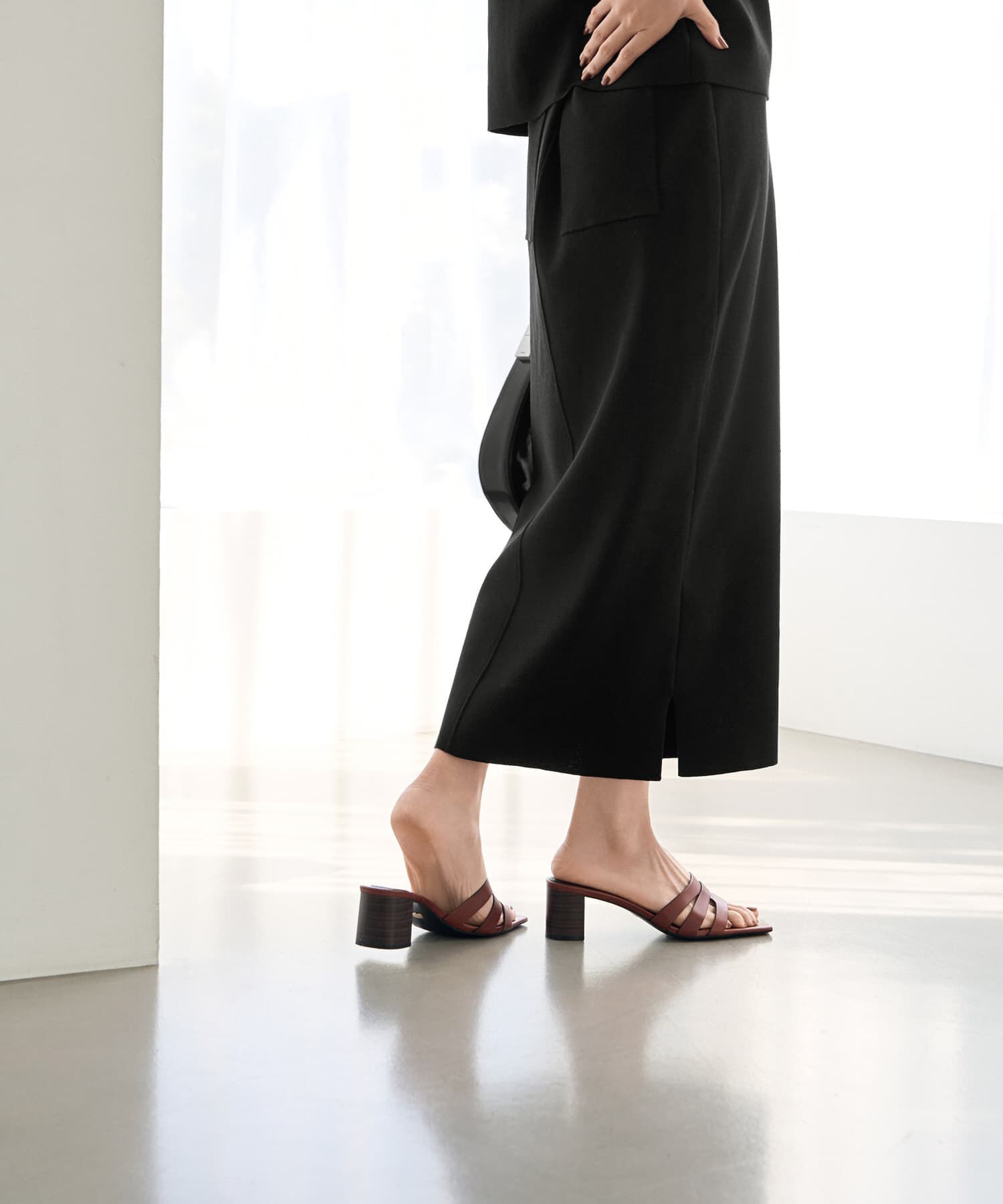 STYLE DELI「【LUXE】シャリ感ソウバリニットスカート」|タイト|