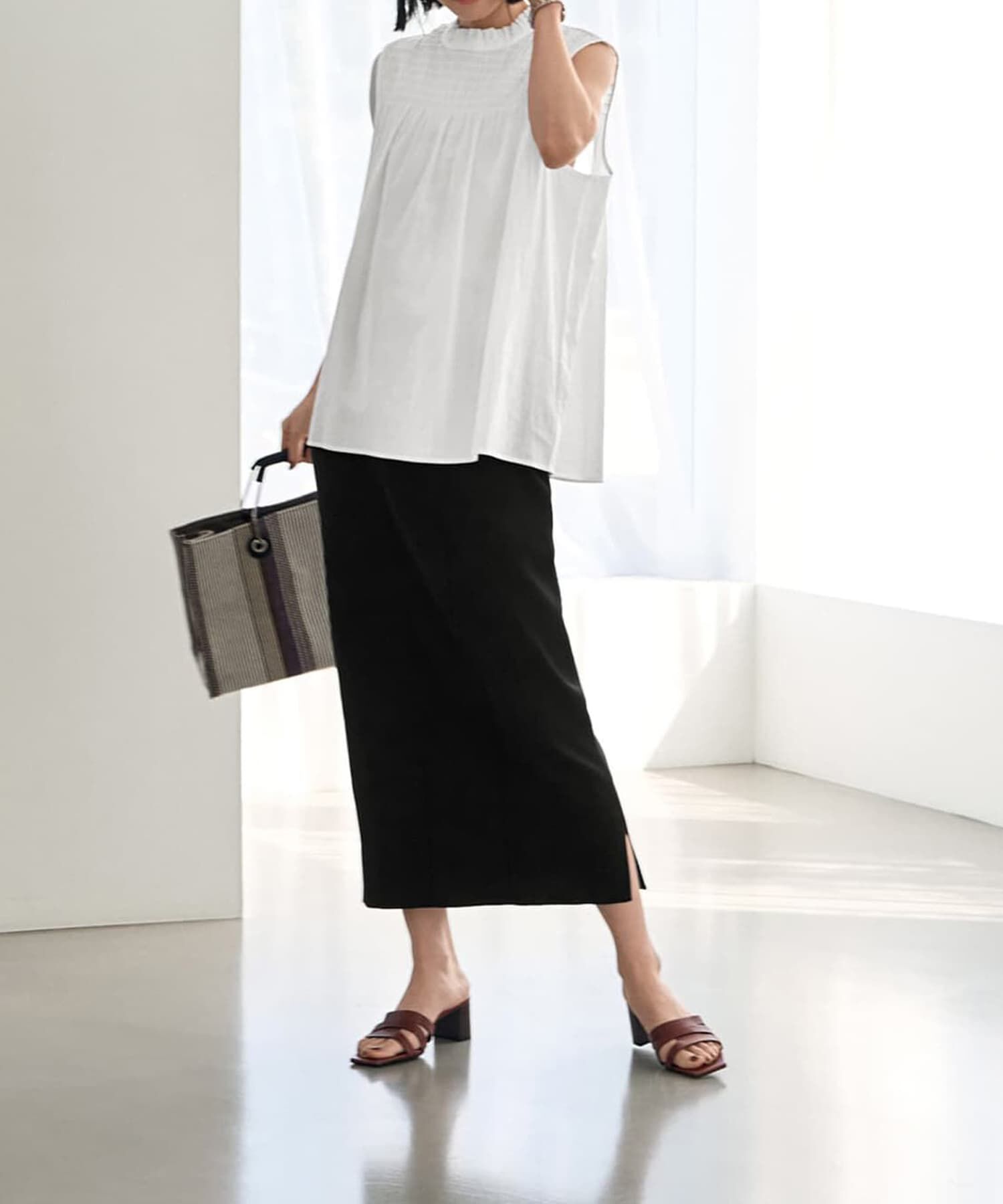 STYLE DELI「【LUXE】シャリ感ソウバリニットスカート」|タイト|