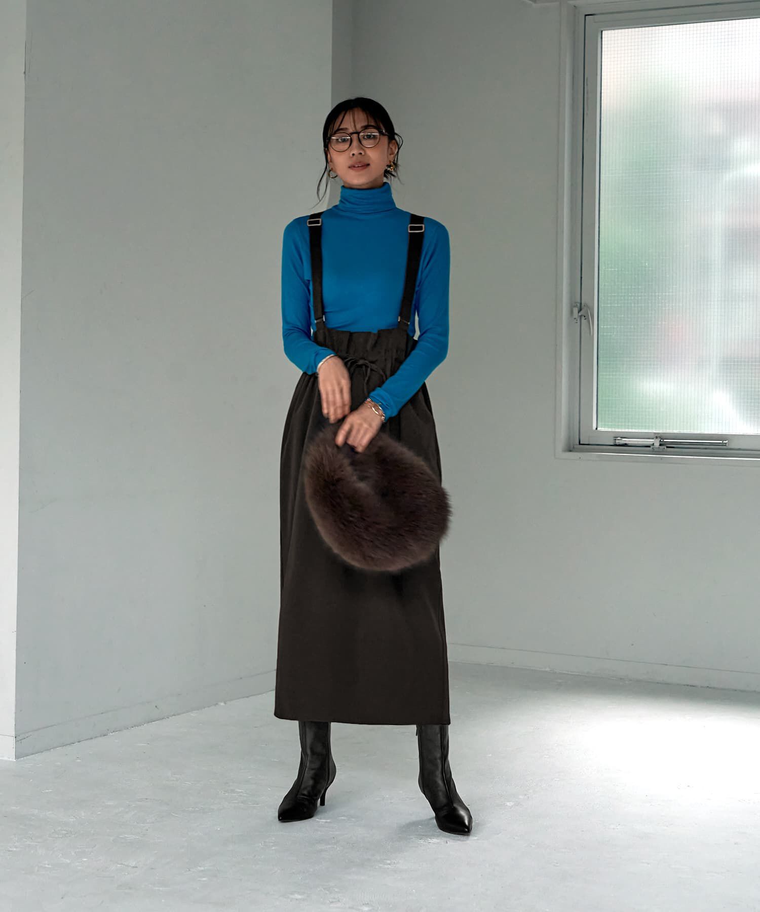 STYLE DELI「とろみ薄リブタートルネックトップス」|Tシャツ・カットソー|