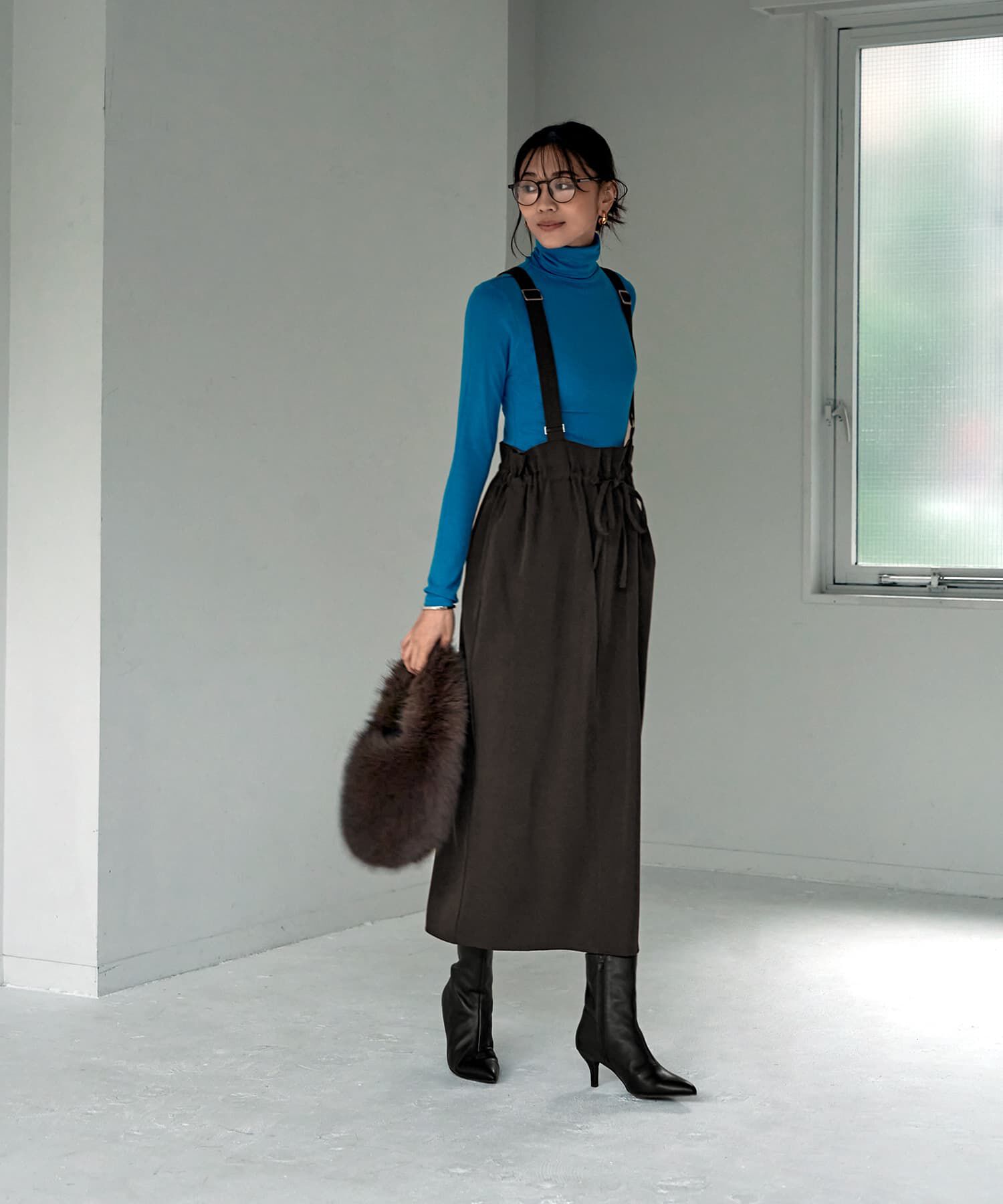 STYLE DELI「とろみ薄リブタートルネックトップス」|Tシャツ・カットソー|