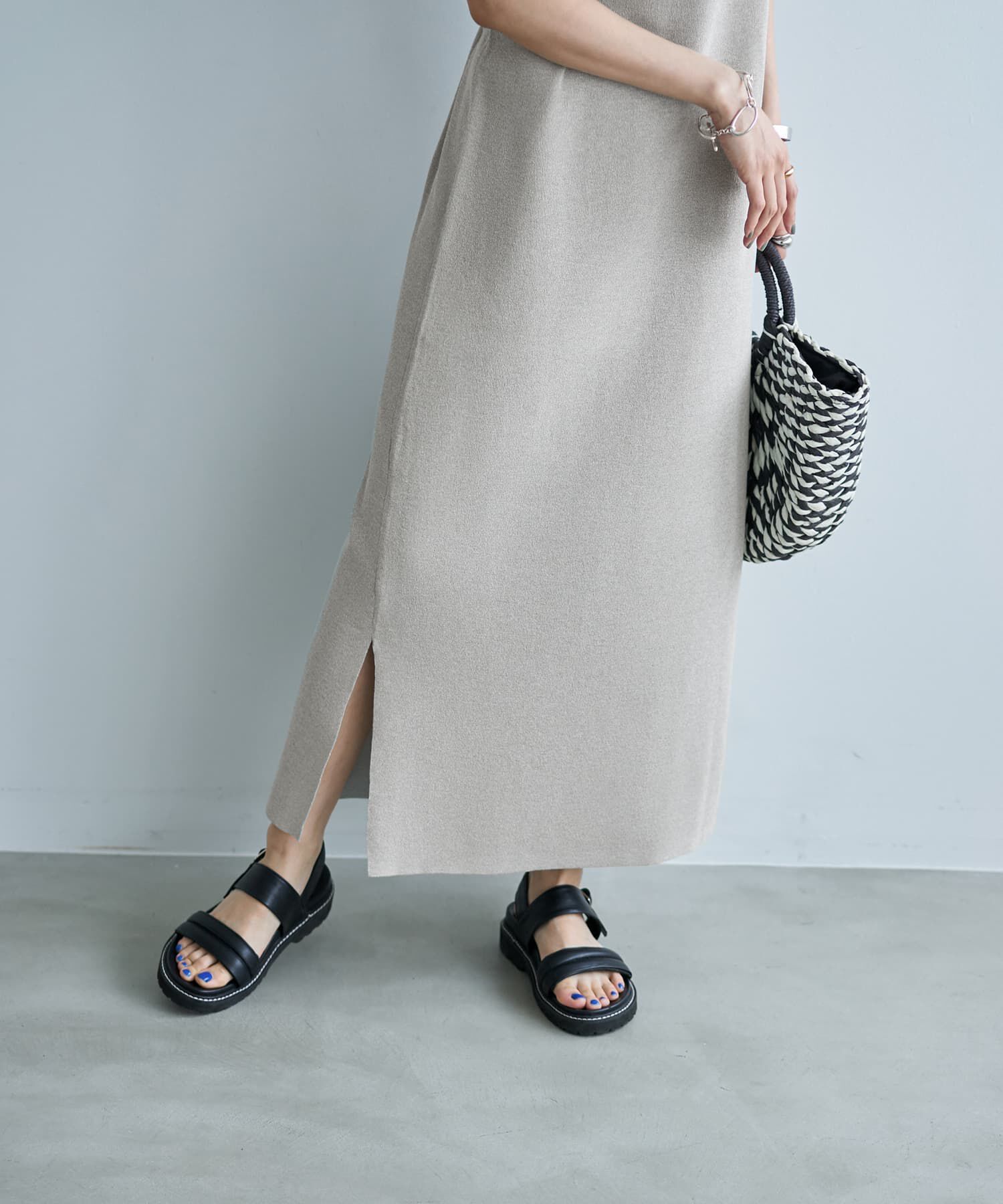 STYLE DELI「ソウバリ編みタンクワンピースC」|ワンピース|