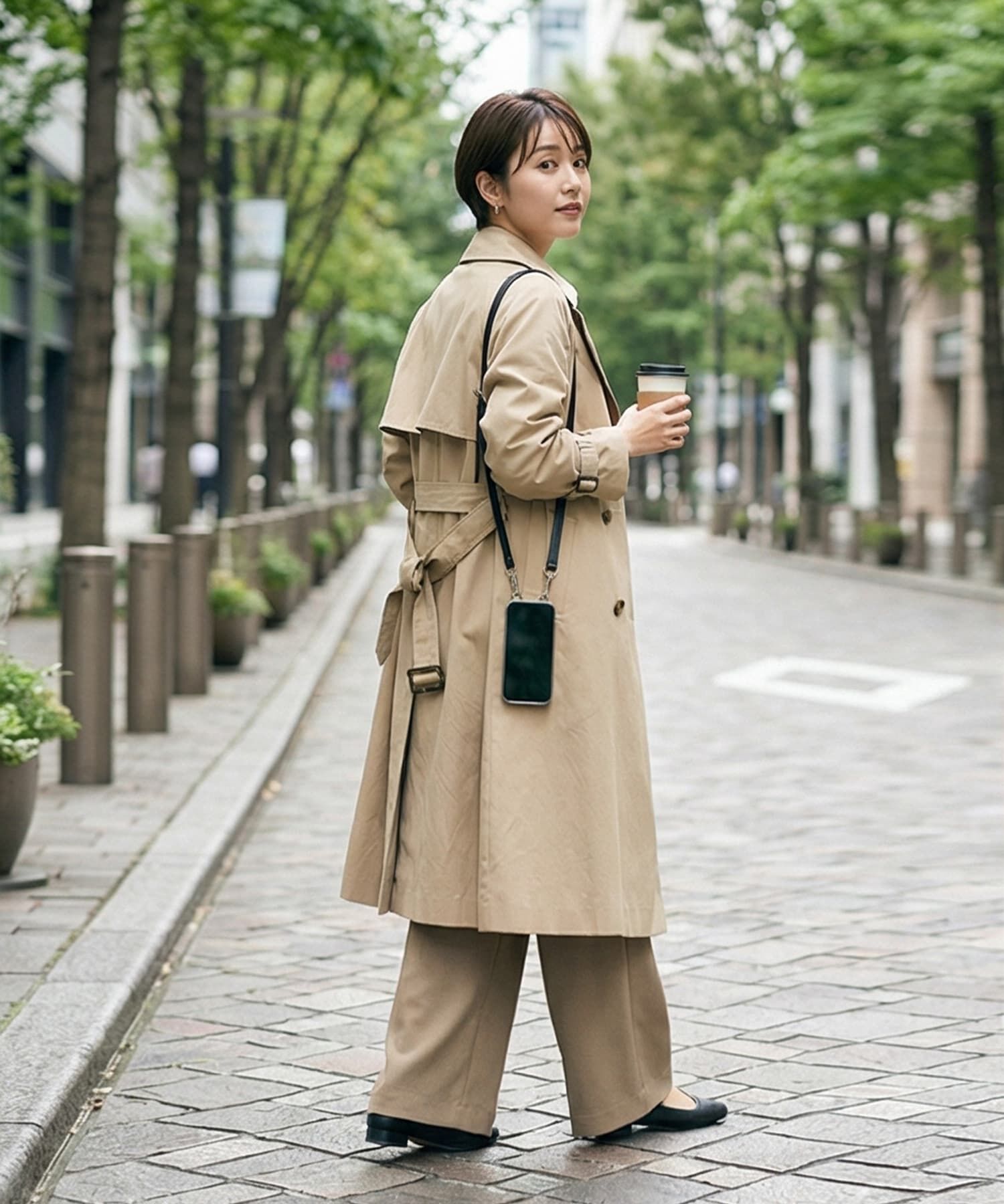 STYLE DELI「【DELI by】リアルレザースマホショルダーストラップ」|モバイルケース|