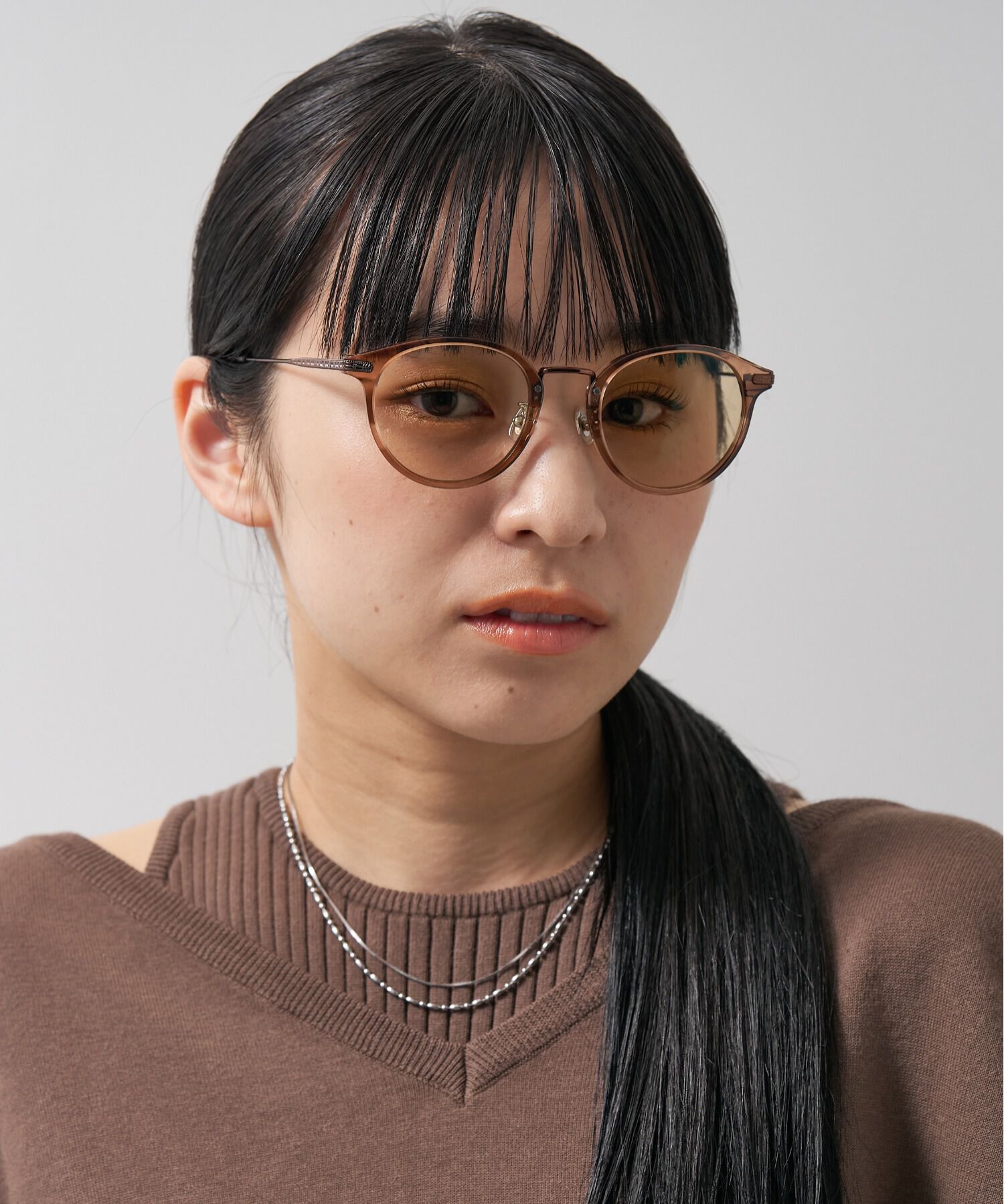  「ボストン型 調光サングラス｜紫外線対策｜レンズの色が変わるサングラス｜Zoff | UNITED ARROWS Wellness」|サングラス|ブラウン