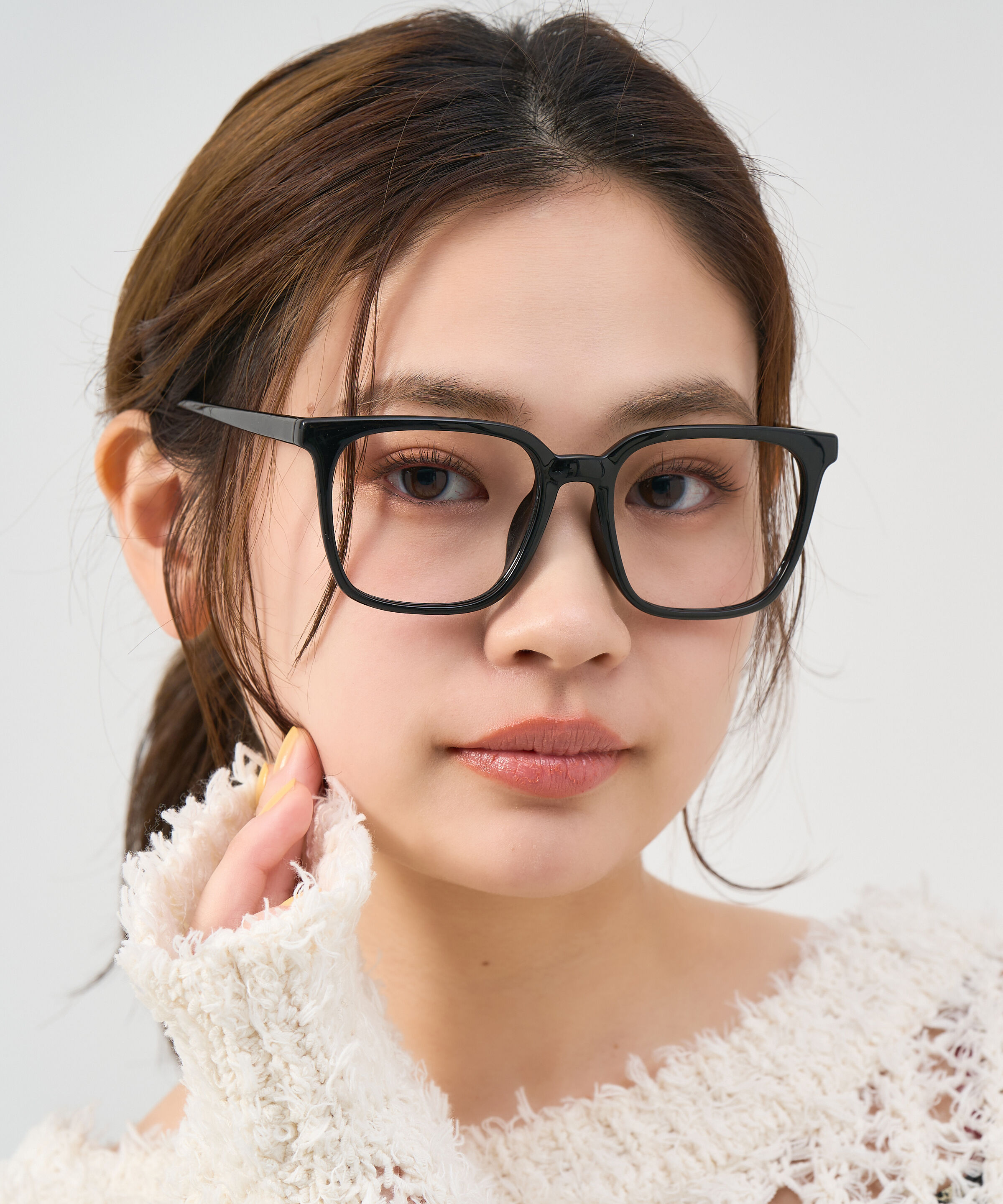  「Zoff | ウェリントン型 メガネ クリアフレーム 黒縁 伊達メガネ レンズ交換券付き」|メガネ|