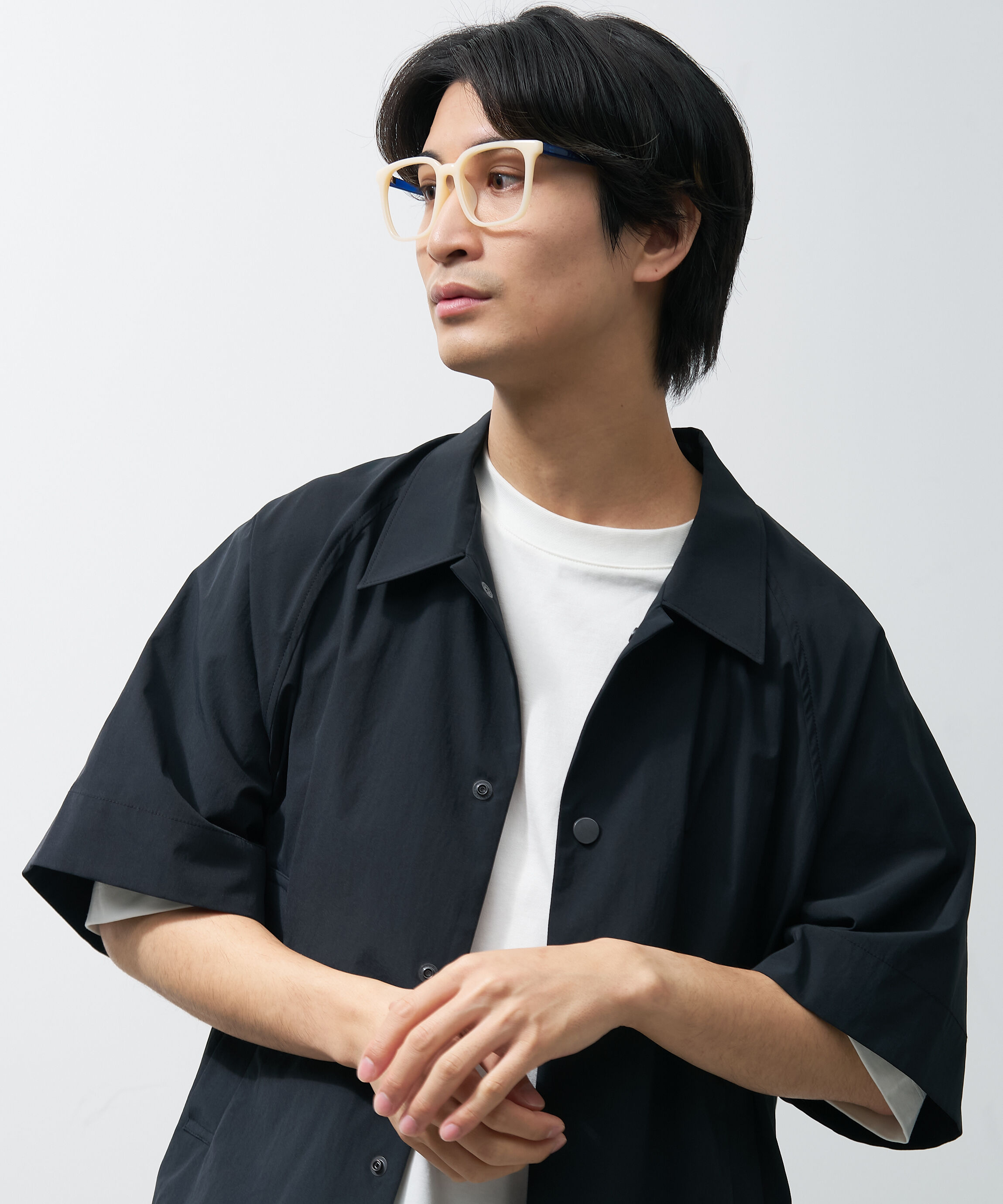  「Zoff | ウェリントン型 メガネ クリアフレーム 黒縁 伊達メガネ レンズ交換券付き」|メガネ|