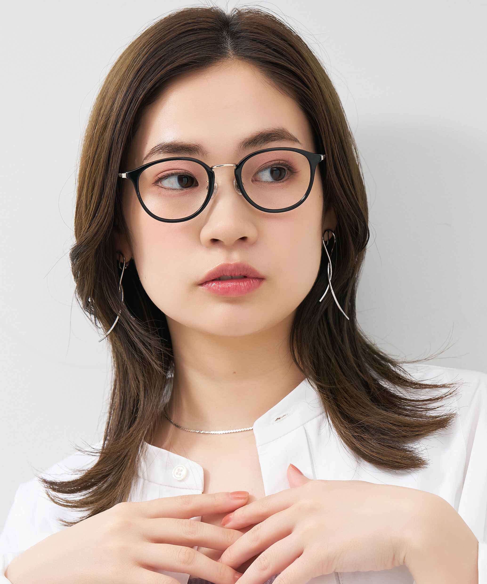  「ボストン型 大人可愛いメガネ トレンド感&times;きちんと感のあるデザイン｜黒縁 クリア レンズ交換券付き」|メガネ|