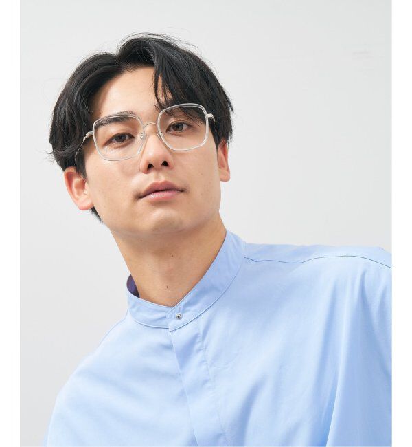  「ウェリントン型 四角形 メガネ 多角形│小顔効果 メタルフレーム│ビッグシェイプ｜ レンズ交換券付」|メガネ|