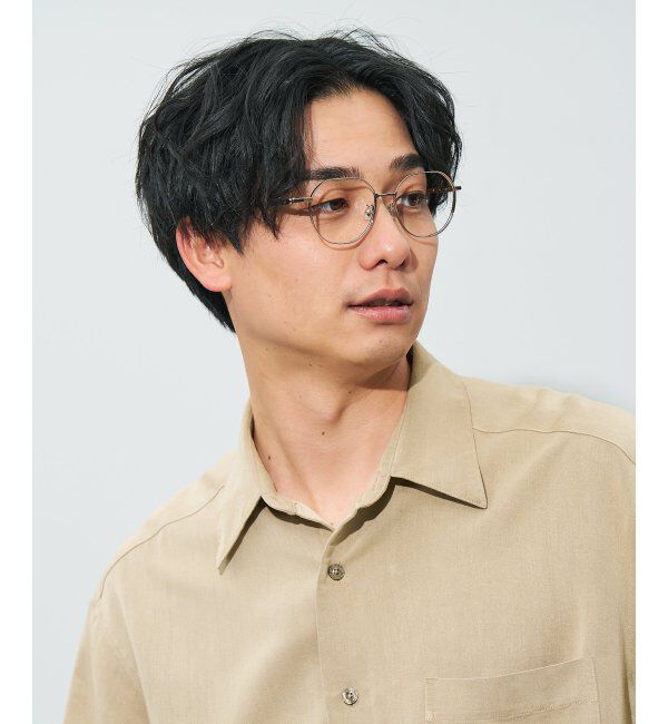  「ウエリントン型メガネ｜読書 レディース 女性用 大人可愛い 大理石｜Zoff｜CHIC レンズ交換券付」|メガネ|ゴールド