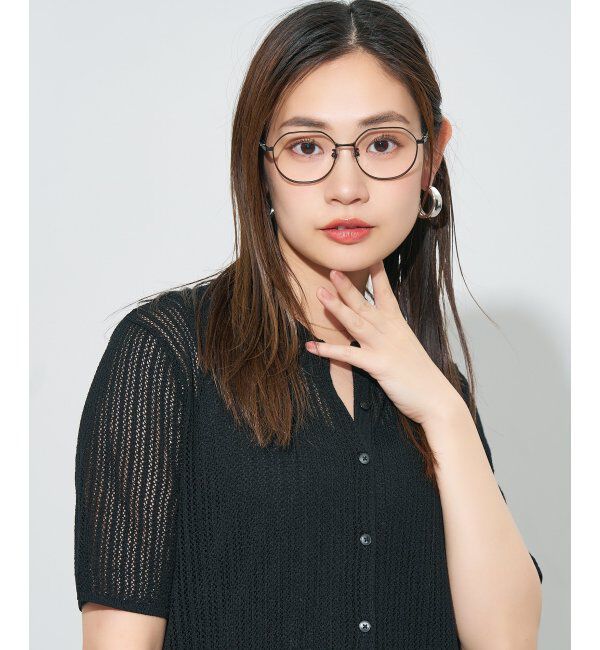  「ウエリントン型メガネ｜読書 レディース 女性用 大人可愛い 大理石｜Zoff｜CHIC レンズ交換券付」|メガネ|