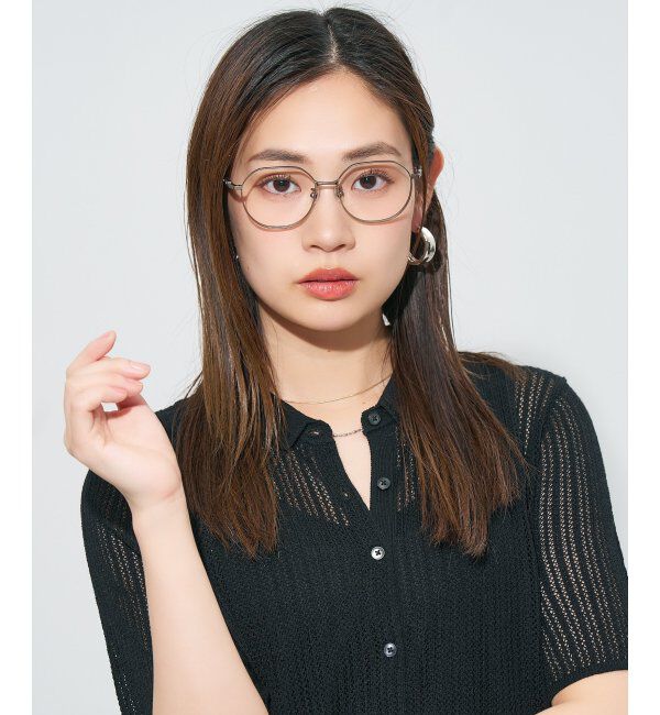  「ウエリントン型メガネ｜読書 レディース 女性用 大人可愛い 大理石｜Zoff｜CHIC レンズ交換券付」|メガネ|