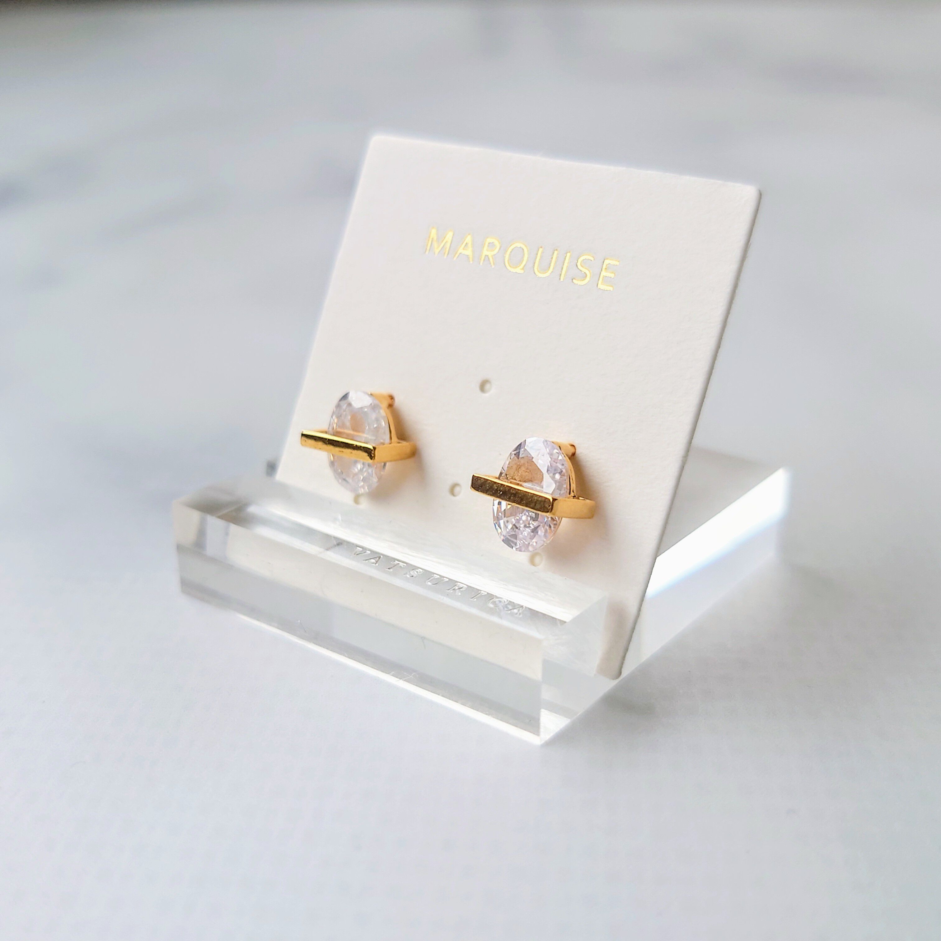 MARQUISE「ラウンドクリスタルピアス」|ピアス|