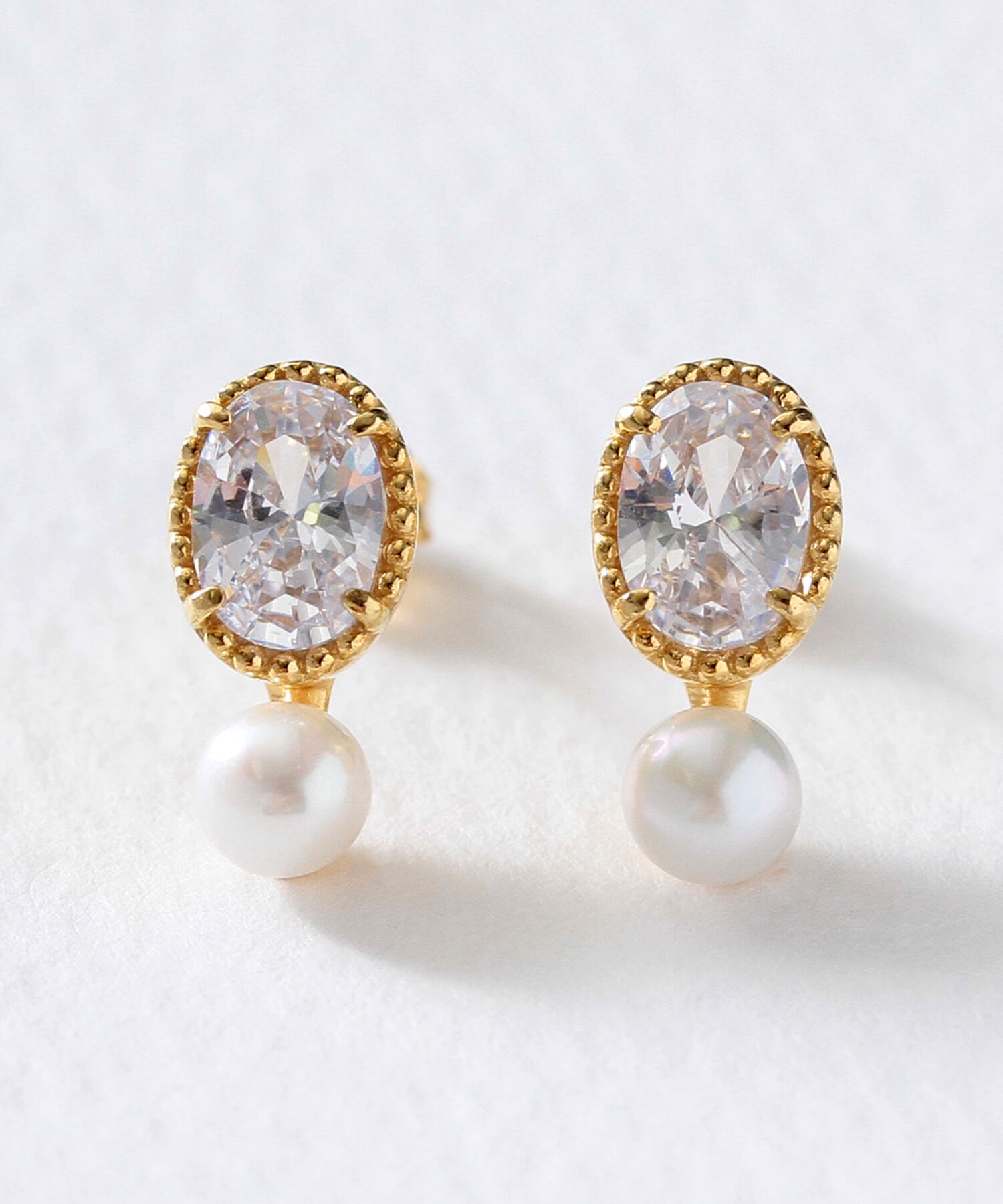  「silver925 パールビジュー ミル スタッドピアス（ニッケルフリー）」|ピアス|