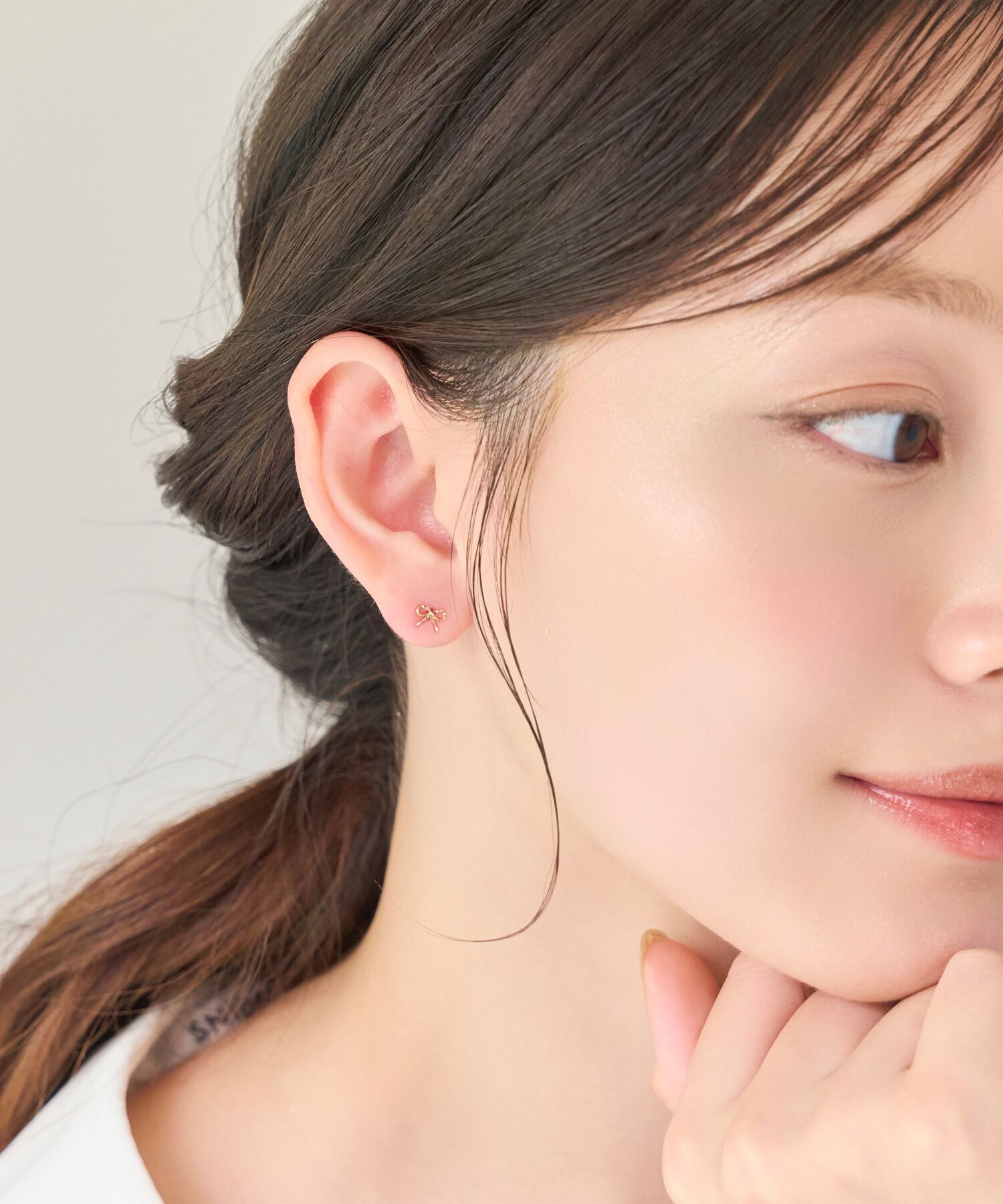 Phoebe「【K10】エレガントリボンピアス／BOX付き」|ピアス|