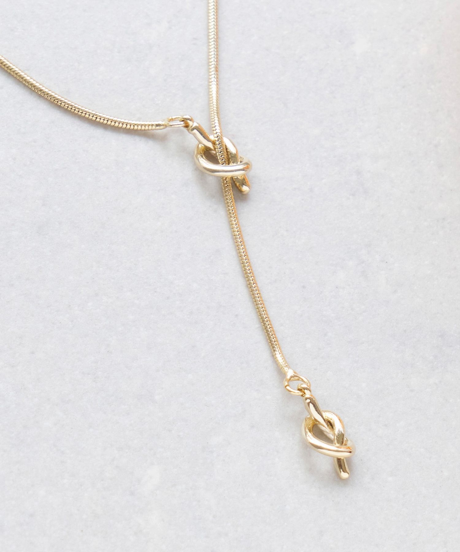 Phoebe「ノットアレンジYラインネックレス」|ネックレス|