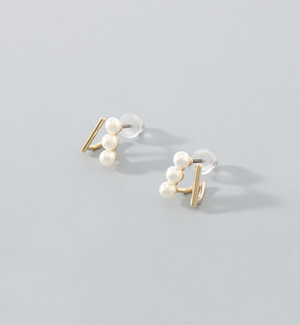 Phoebe「ダブルデコレイトパールピアス」|ピアス|ゴールド
