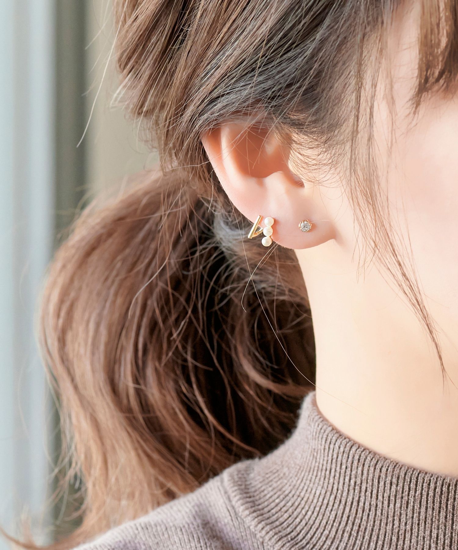 Phoebe「ダブルデコレイトパールピアス」|ピアス|