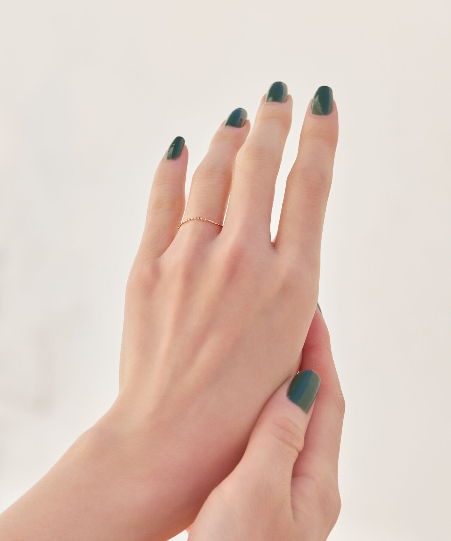 Phoebe「【K10】カットボールチェーンリング　ローズゴールド/BOXつき」|リング|ローズゴールド