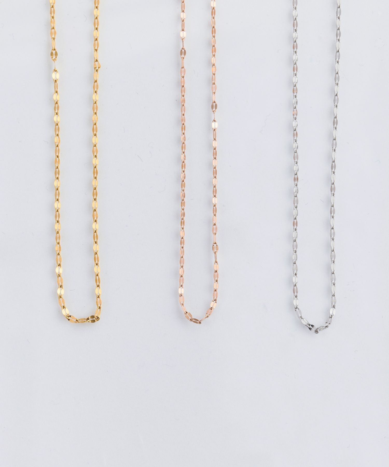 Phoebe「【金属アレルギー対応】スパークリングペタルネックレス　ゴールド/サージカルステンレス」|ネックレス|