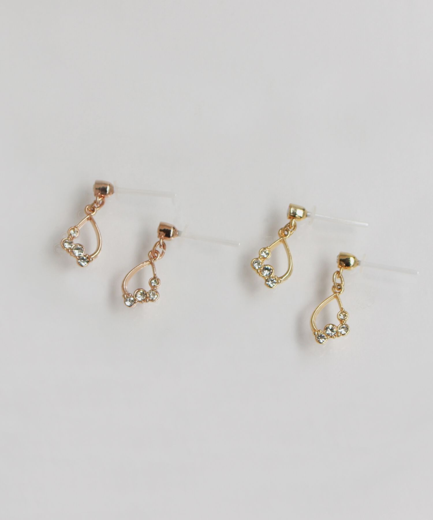 Phoebe「【金属アレルギー対応】バブルビジューセラミックピアス　シャンパンゴールド」|ピアス|