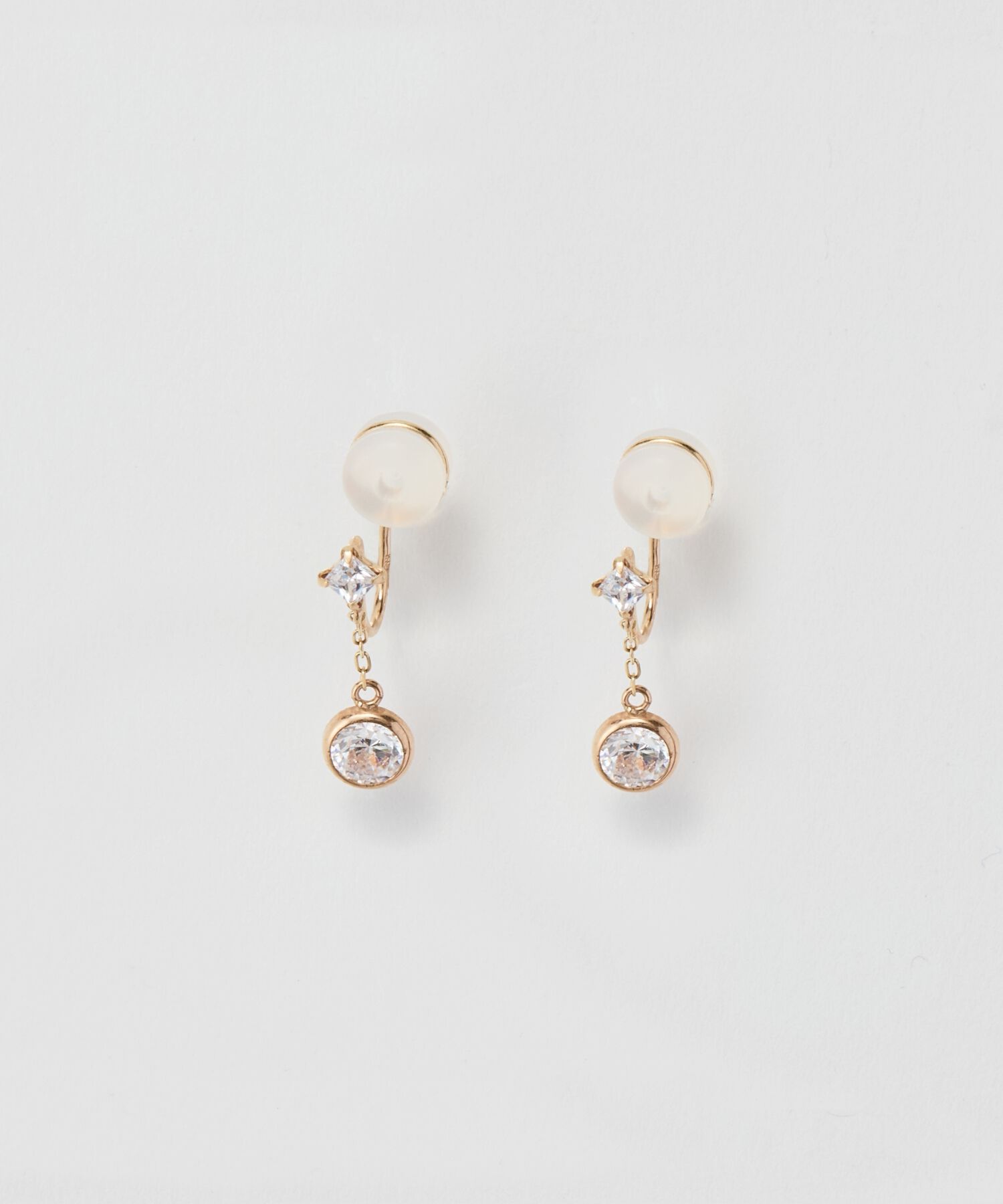 Phoebe「【K10】ティアーズビジューイヤリング　ゴールド/BOX付き」|イヤリング|