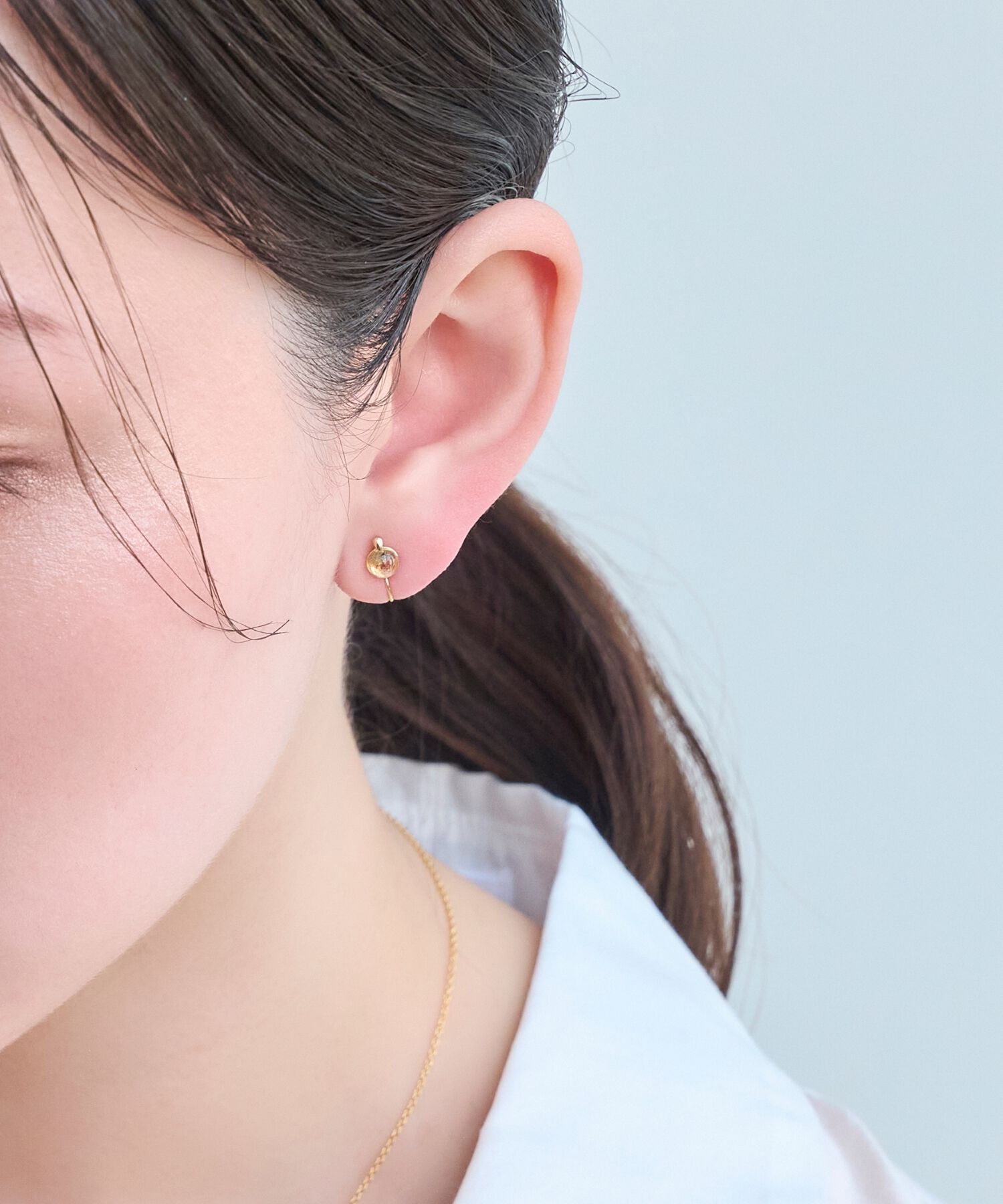 Phoebe「【痛くないシリーズ】パワーストーンライトフィットイヤリング　シトリン/天然石」|イヤリング|