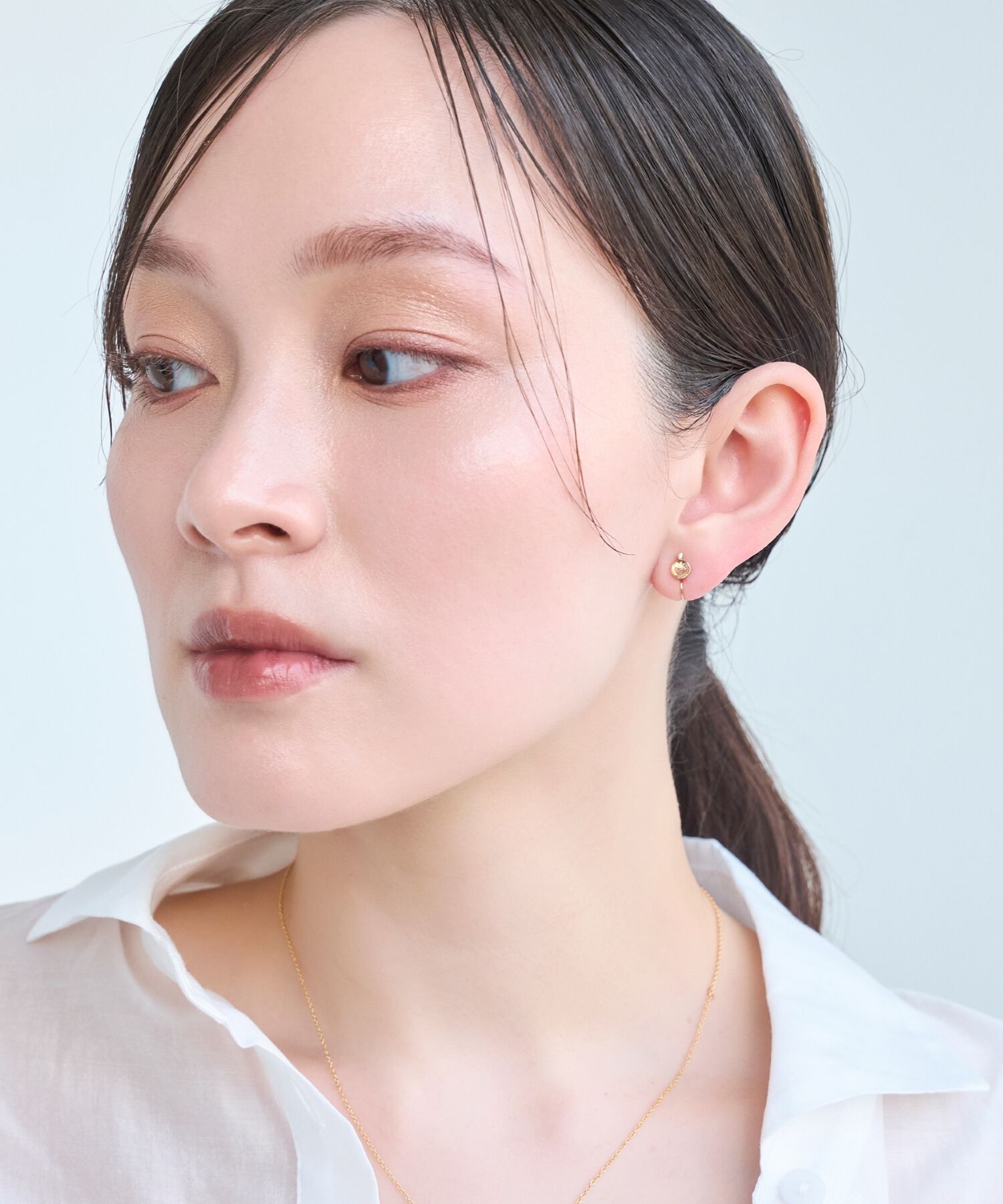 Phoebe「【痛くないシリーズ】パワーストーンライトフィットイヤリング　シトリン/天然石」|イヤリング|