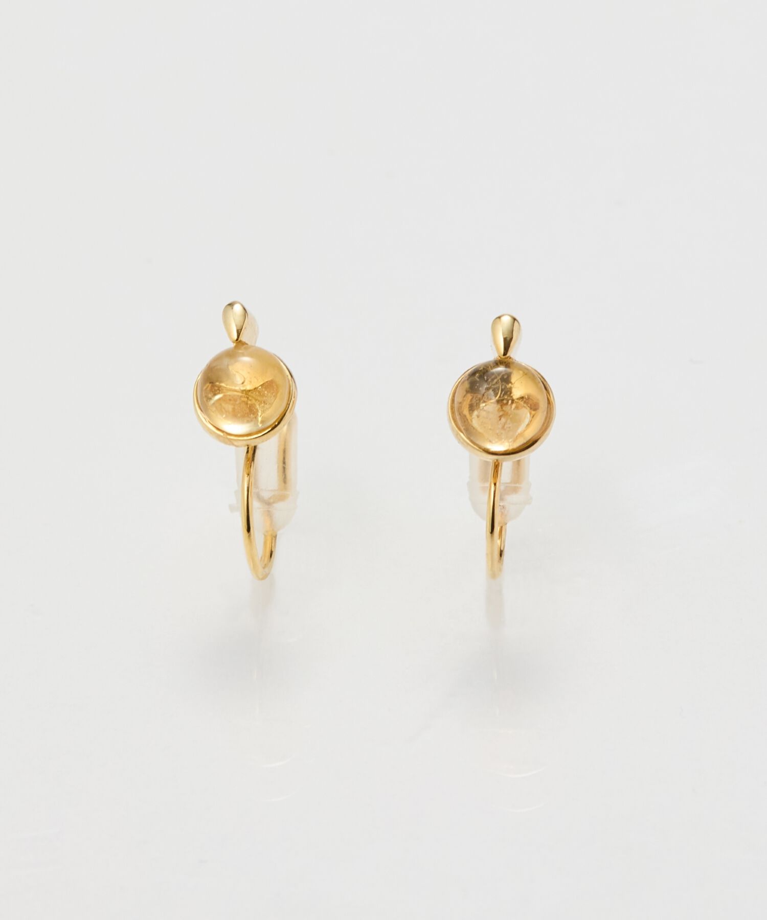 Phoebe「【痛くないシリーズ】パワーストーンライトフィットイヤリング　シトリン/天然石」|イヤリング|