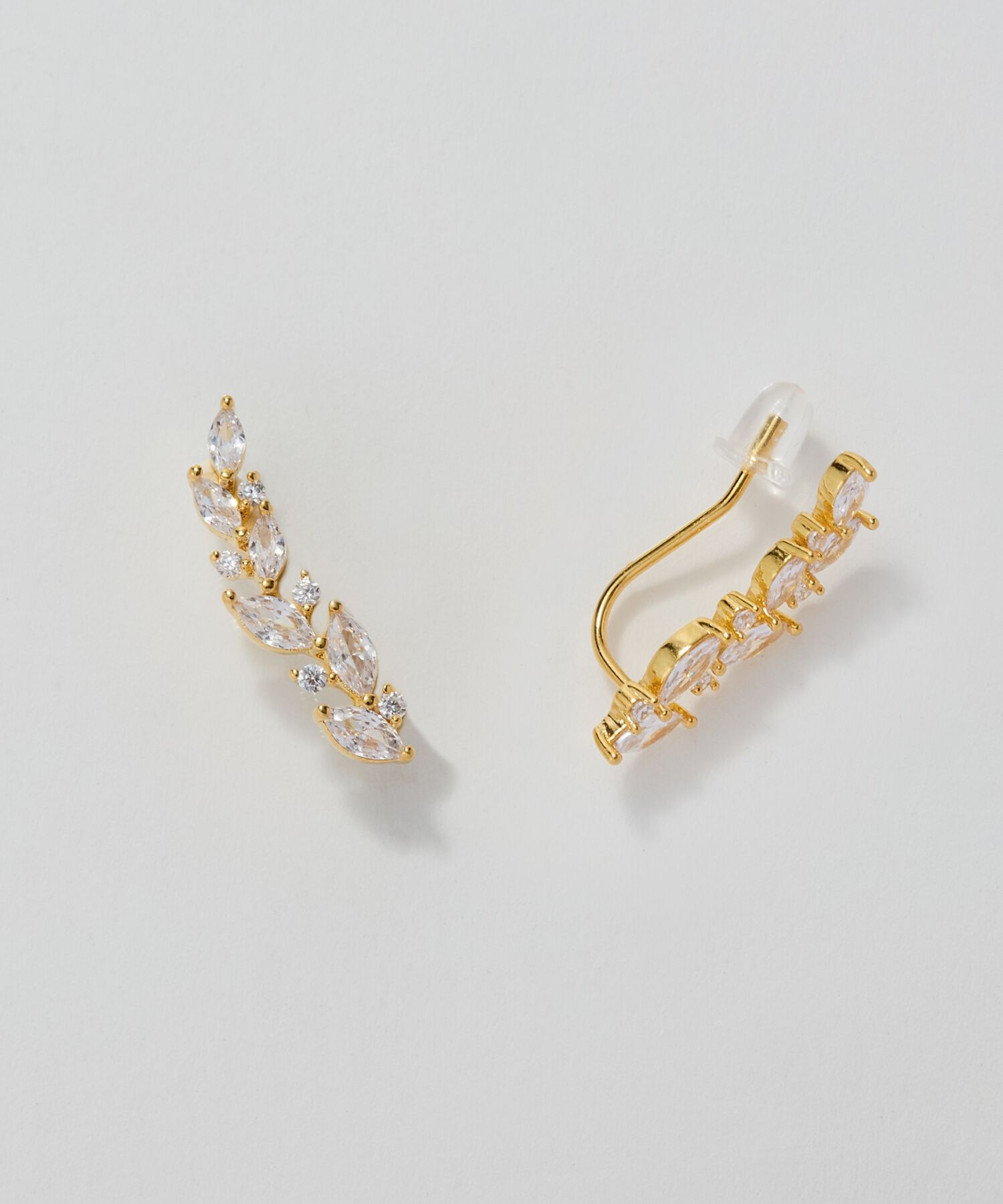 Phoebe「リーフグレースビジューピアス&イヤリング　ゴールド」|ピアス|