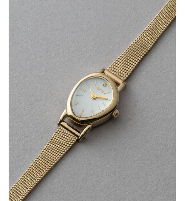 ete「ダイヤモンド ジェムフェイス メッシュベルト ウォッチ」|腕時計|