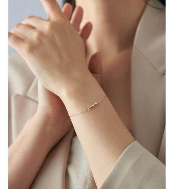 Jouete「K10YG ブレスレット カットボール」|ブレスレット・バングル|