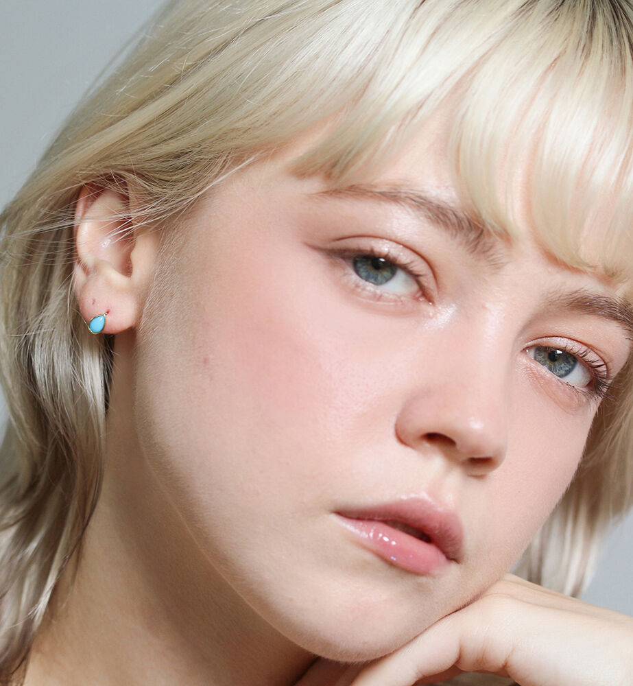  「ターコイズ ピアス | K18」|ピアス|