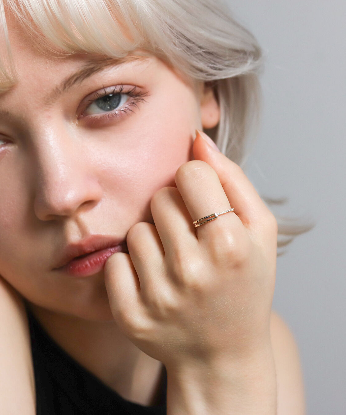  「ダイヤモンド オペラ リング | K10YG 〈世界最小〉」|リング|