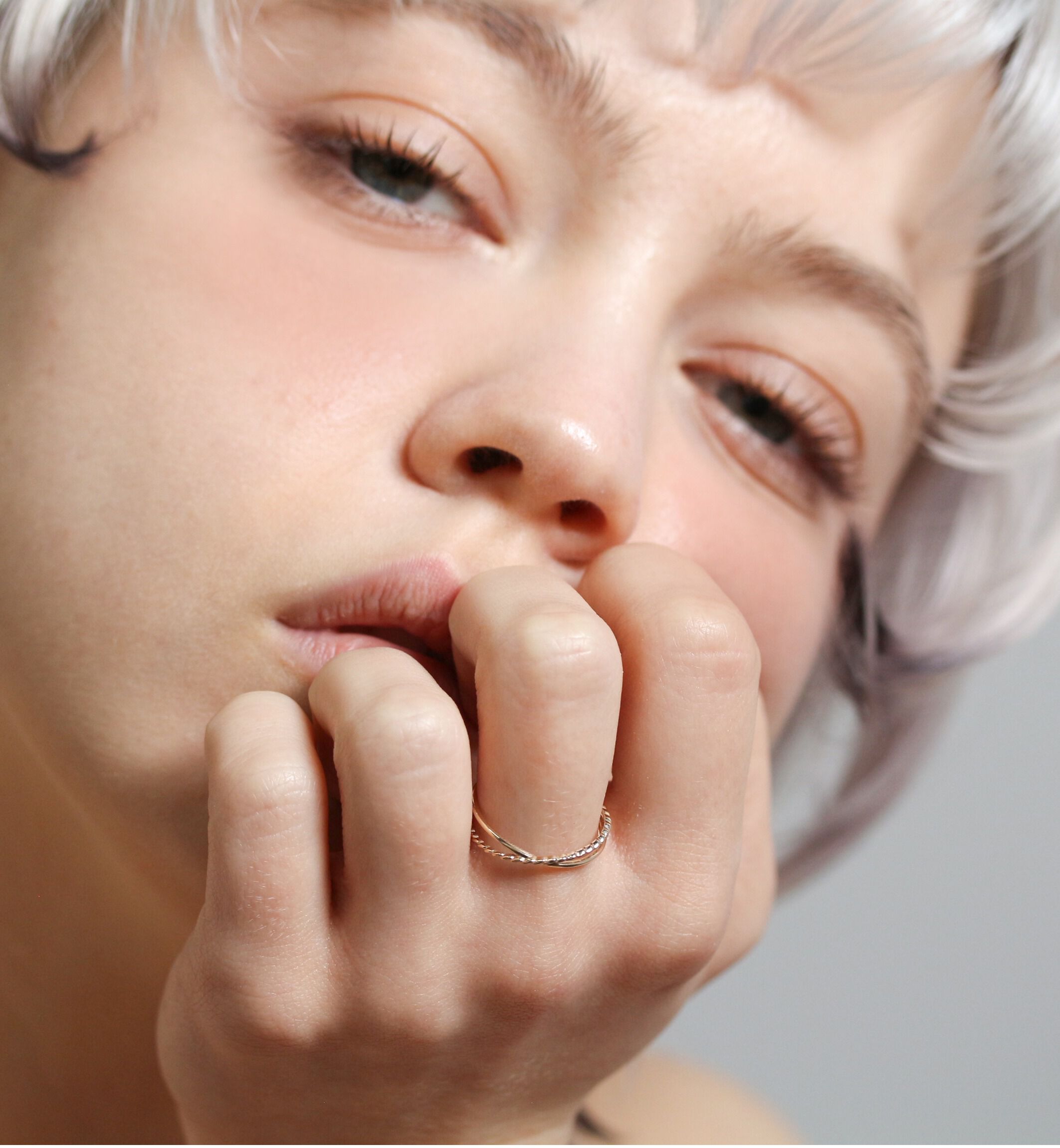  「ゴールド クロス リング | K10YG」|リング|