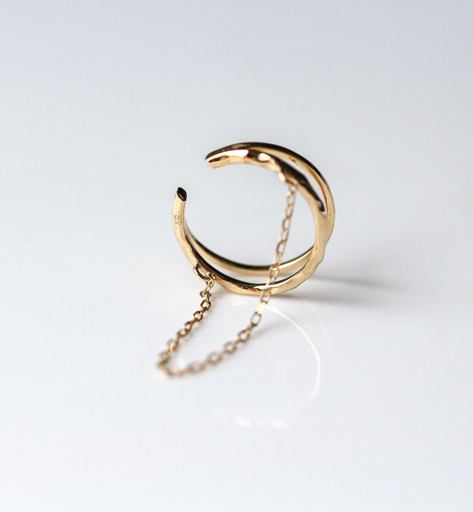  「ゴールド チェーン イヤーカフ | K10YG 【片耳用】」|イヤーカフ|