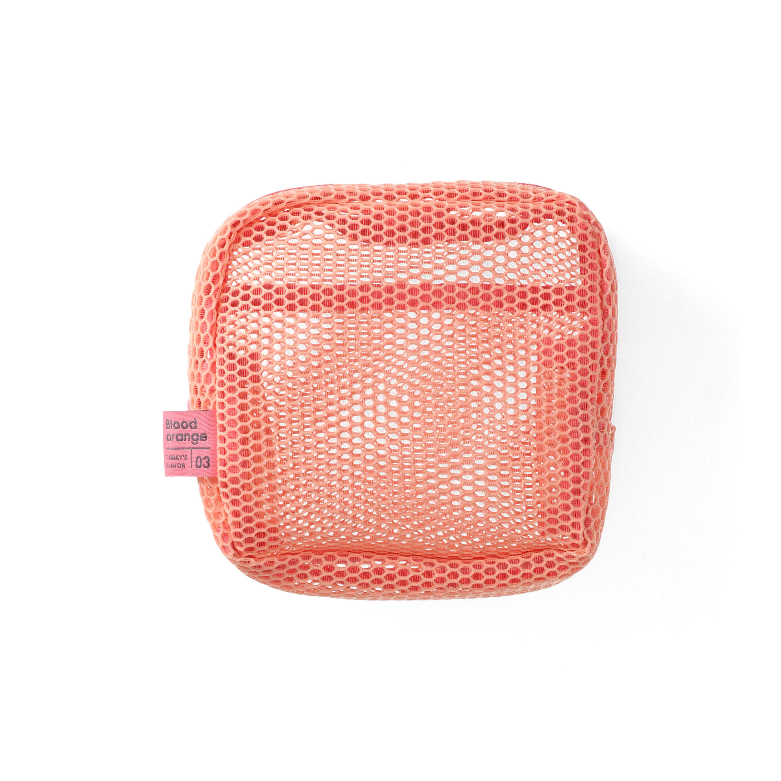  「スクエアポーチ／メッシュコレクション」|ポーチ|オレンジ