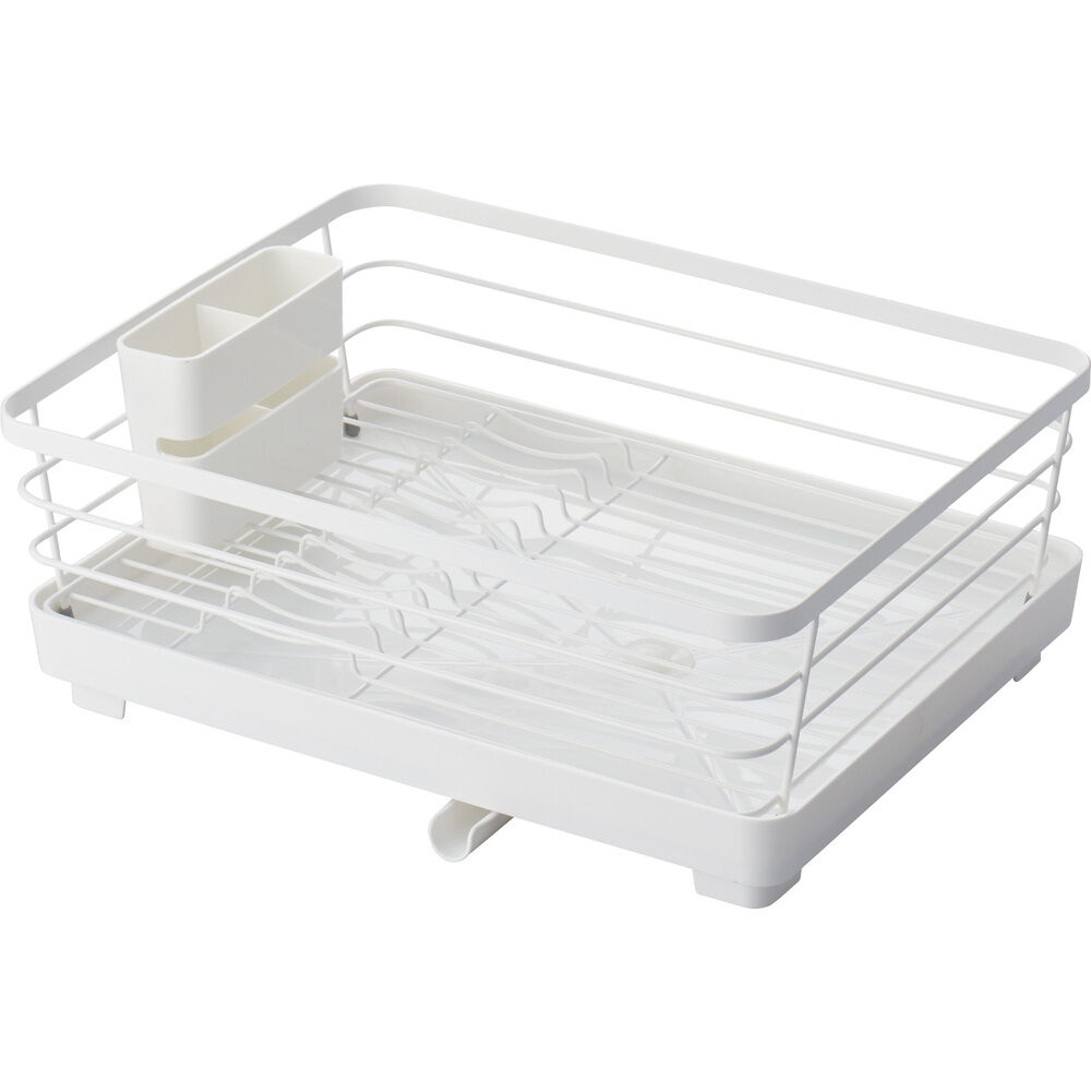 BACKYARD FAMILY「水切りラック シンク上 通販 水切り 水切りかご 水切りカゴ かご 大容量 ワイド 水が流れる」|食器・キッチングッズ|ホワイト1