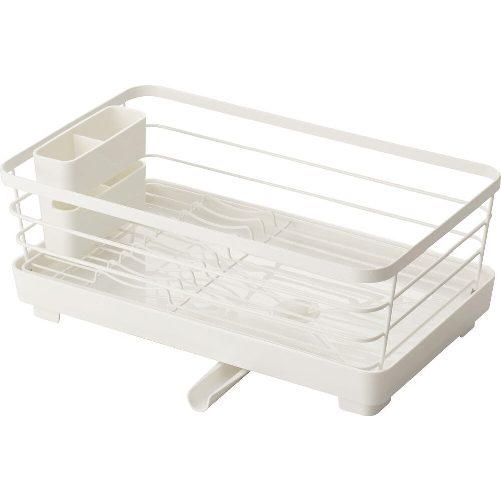 BACKYARD FAMILY「水切りラック シンク上 通販 水切り 水切りかご 水切りカゴ かご スリム 水が流れる 排水口」|食器・キッチングッズ|ホワイト1