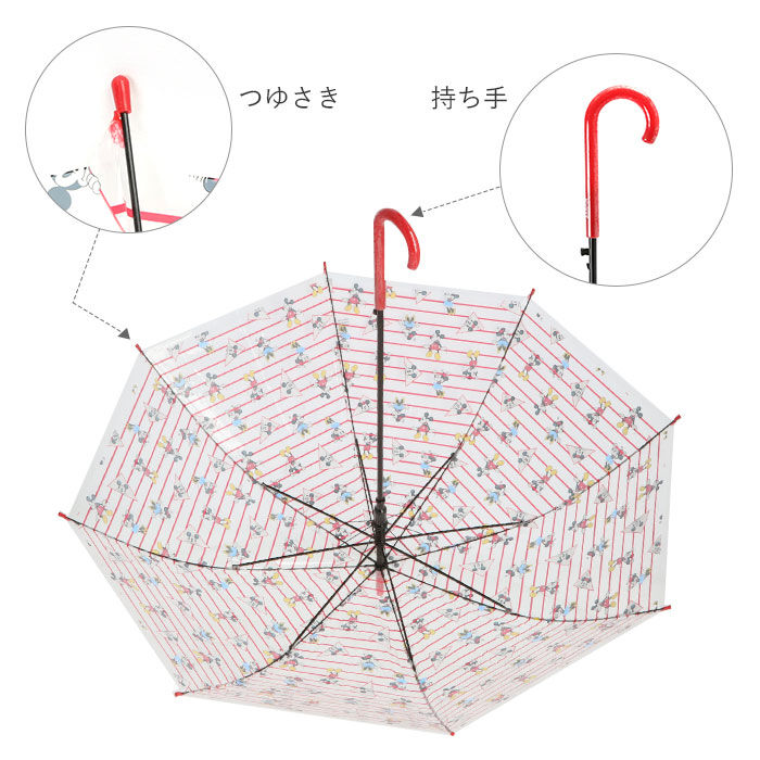 BACKYARD FAMILY「ビニール傘 かわいい 通販 60cm 子供 大人 傘 ジャンプ傘 レディース 長傘 キャラクター」|傘|